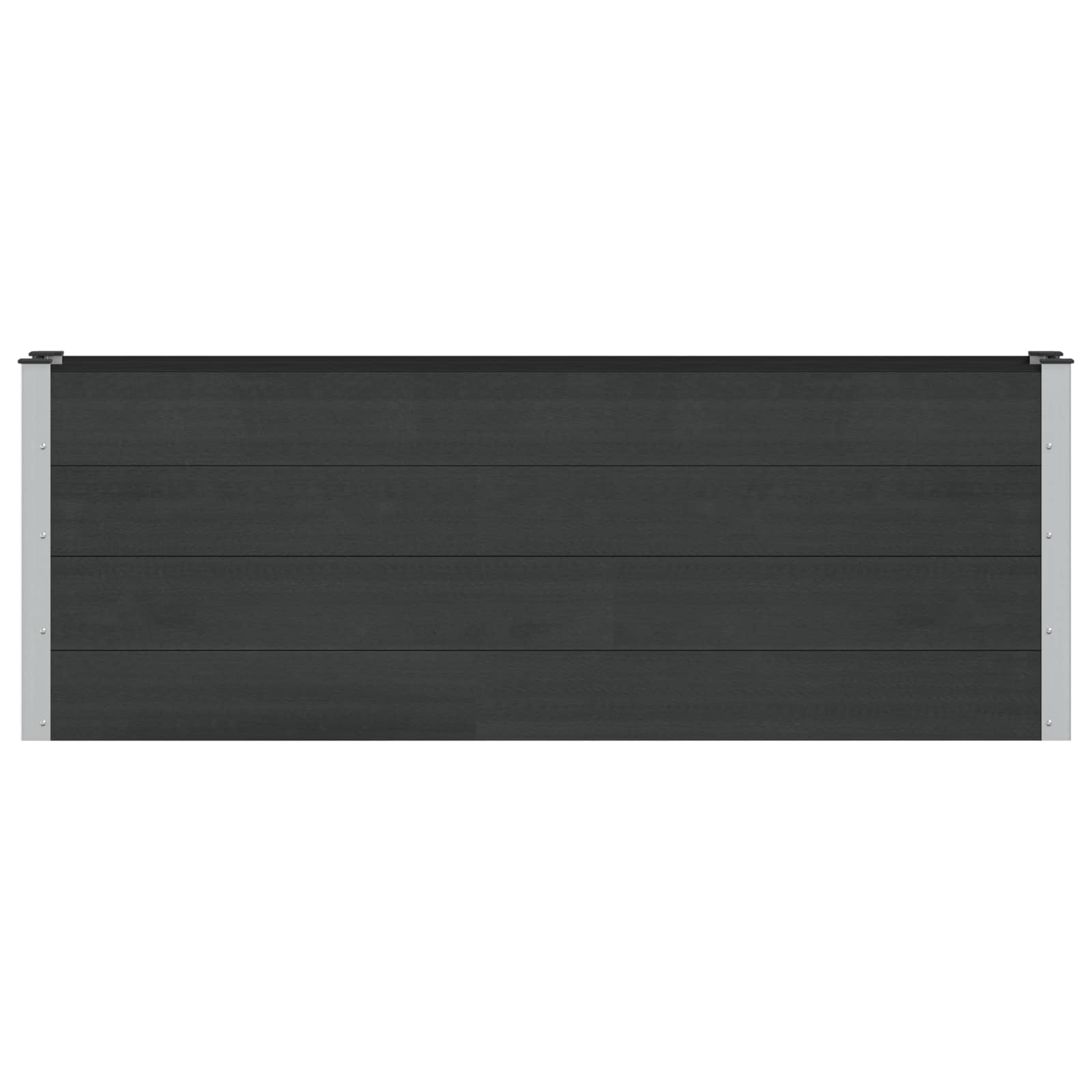 Verhoogde plantenbak Zwart 200 x 30 x 72 cm WPC en Aluminium is nu te koop bij PeponiXL, paradijselijk wonen!