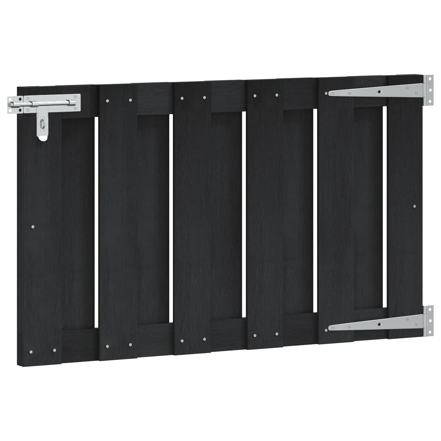 Tuinpoort 100 x 60 cm WPC en Aluminium Zwart is nu te koop bij PeponiXL, paradijselijk wonen!