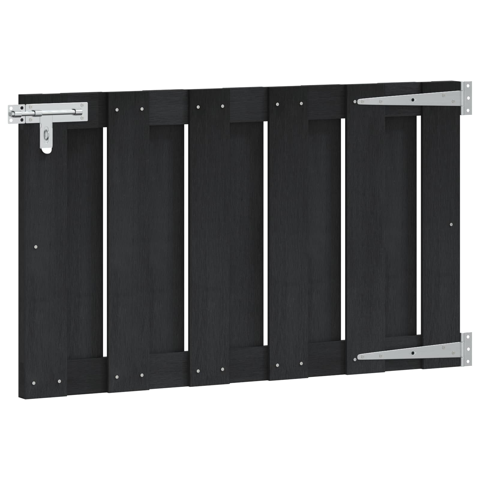Tuinpoort 100 x 60 cm WPC en Aluminium Zwart is nu te koop bij PeponiXL, paradijselijk wonen!