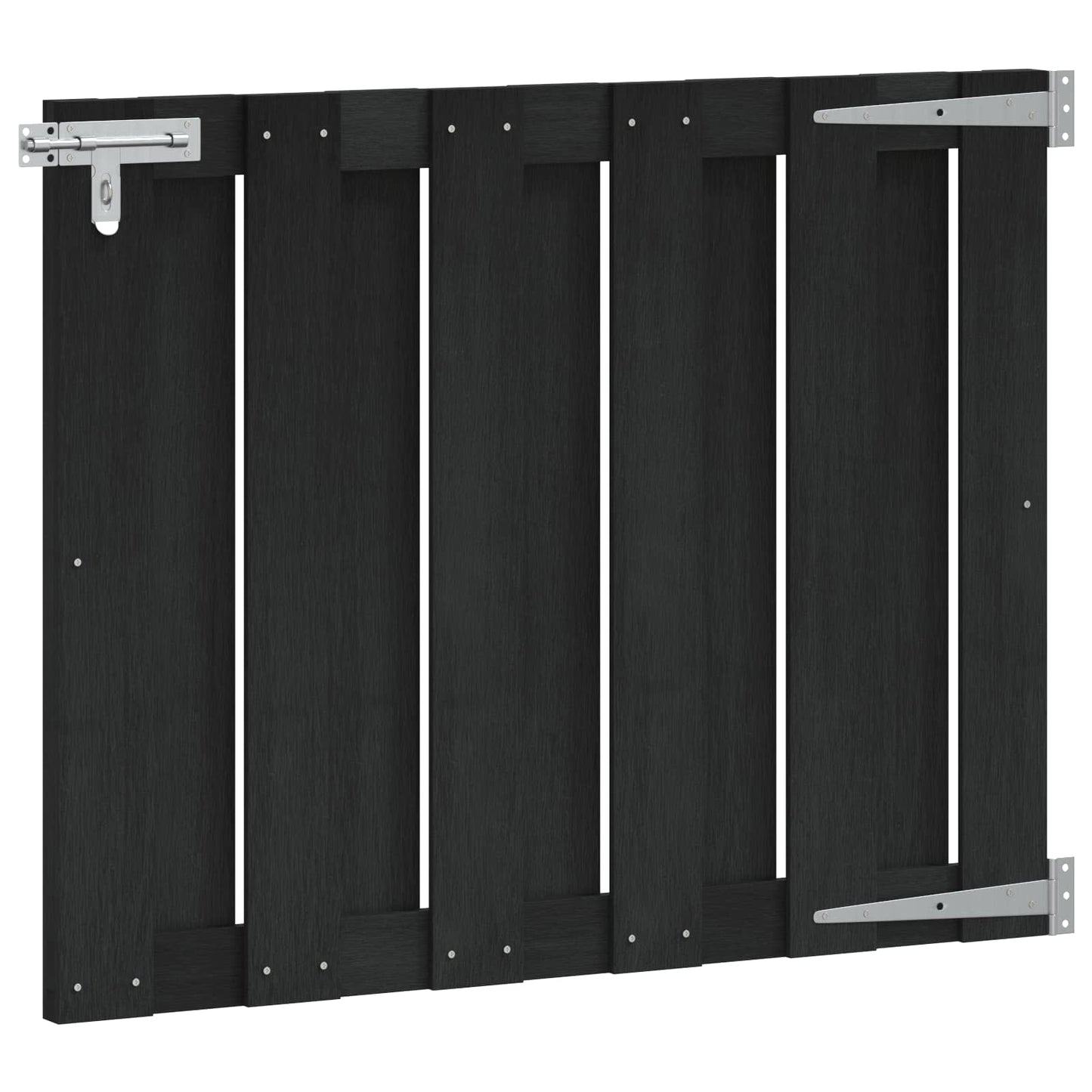 Tuinpoort 100 x 80 cm WPC en Aluminium Zwart is nu te koop bij PeponiXL, paradijselijk wonen!