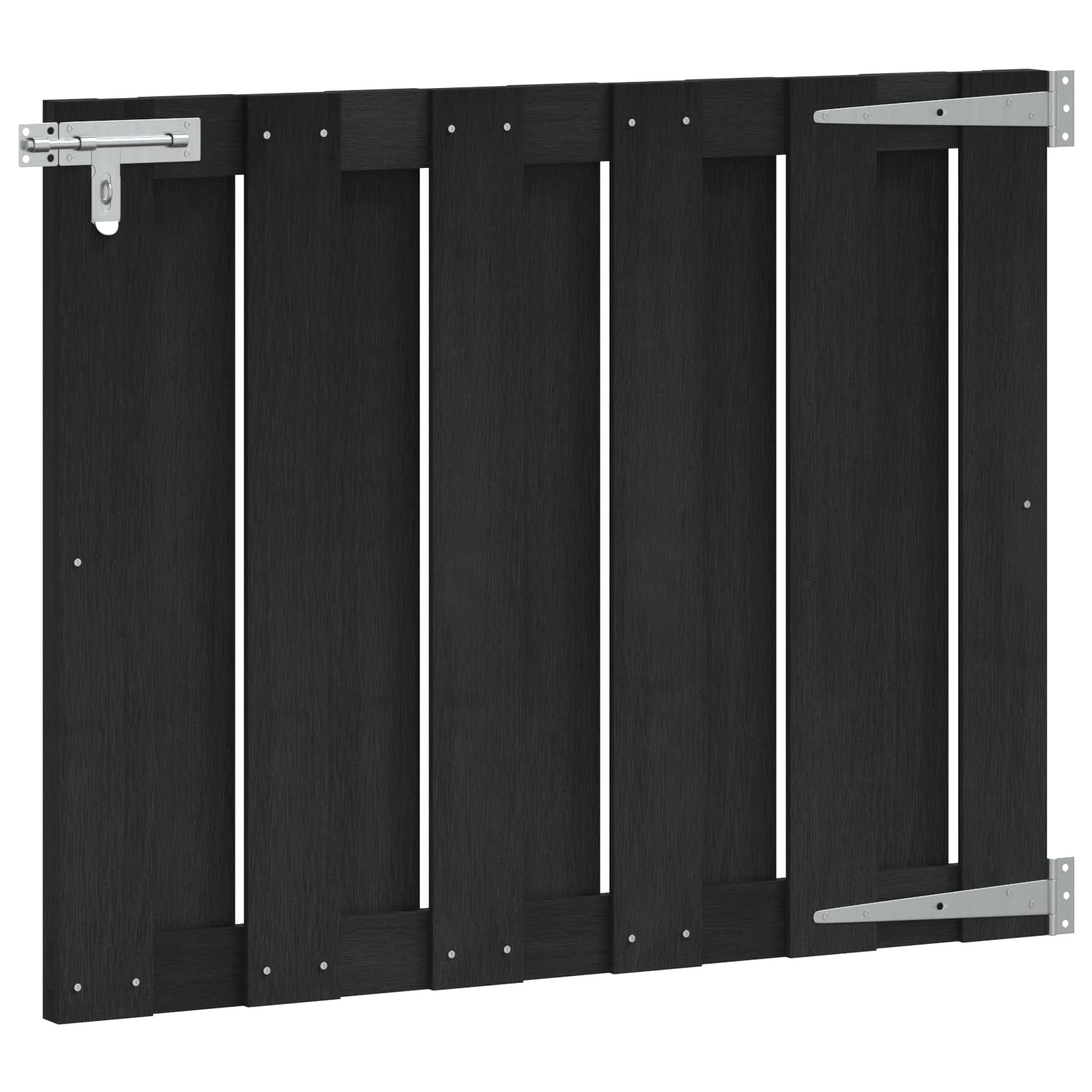 Tuinpoort 100 x 80 cm WPC en Aluminium Zwart is nu te koop bij PeponiXL, paradijselijk wonen!