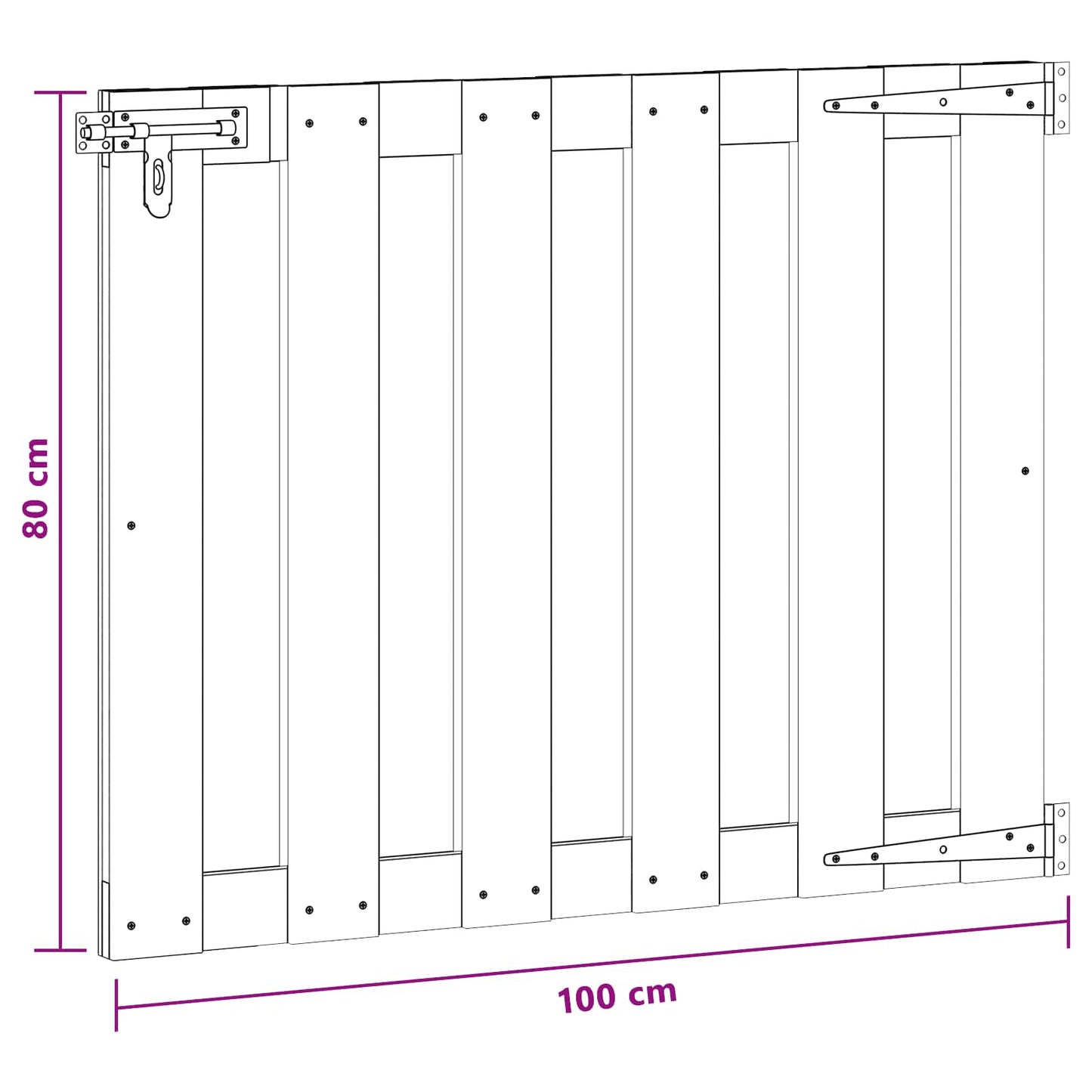 Tuinpoort 100 x 80 cm WPC en Aluminium Zwart is nu te koop bij PeponiXL, paradijselijk wonen!