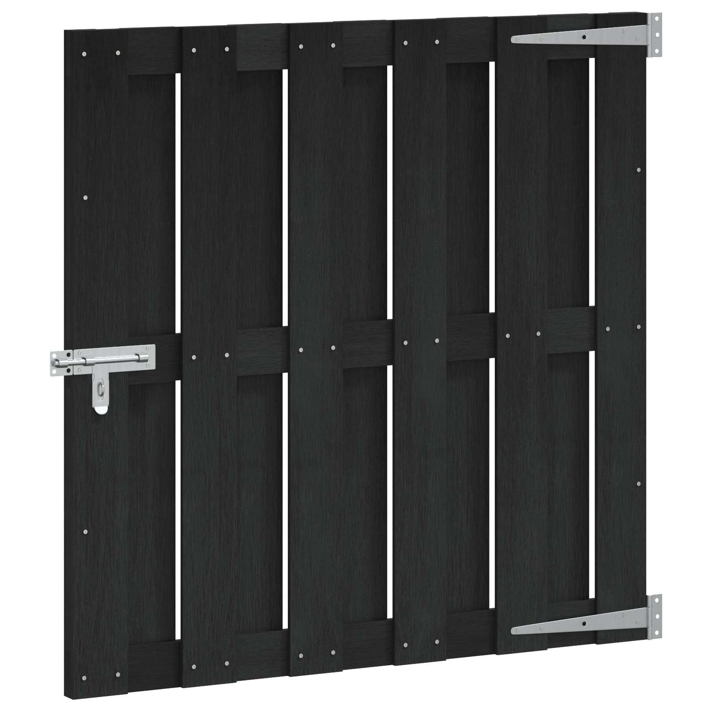 Tuinpoort 100 x 100 cm WPC en Aluminium Zwart is nu te koop bij PeponiXL, paradijselijk wonen!
