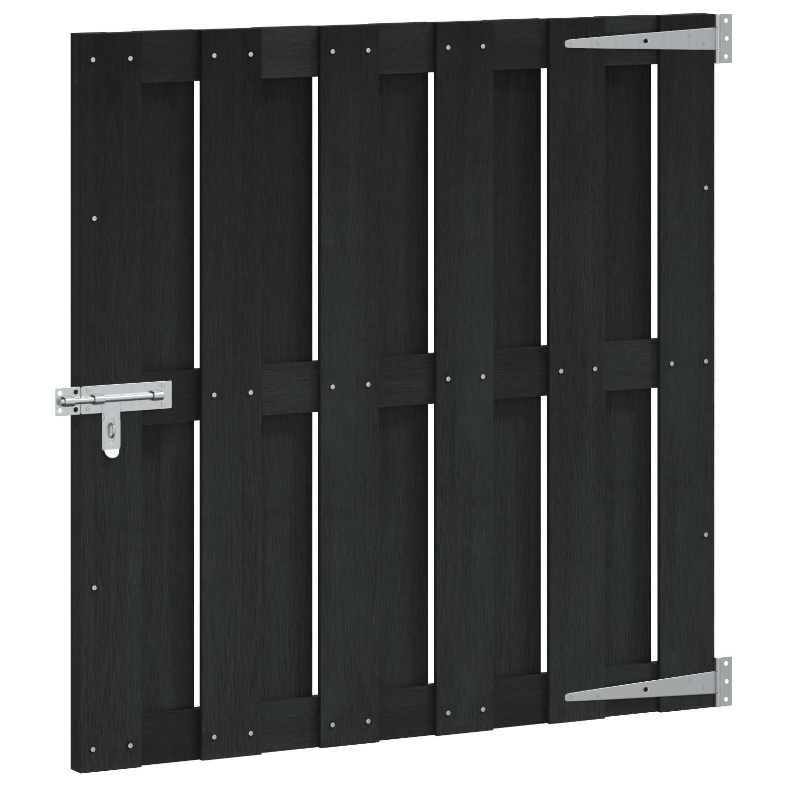 Tuinpoort 100 x 100 cm WPC en Aluminium Zwart is nu te koop bij PeponiXL, paradijselijk wonen!