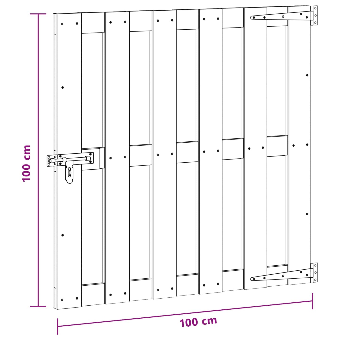 Tuinpoort 100 x 100 cm WPC en Aluminium Zwart is nu te koop bij PeponiXL, paradijselijk wonen!