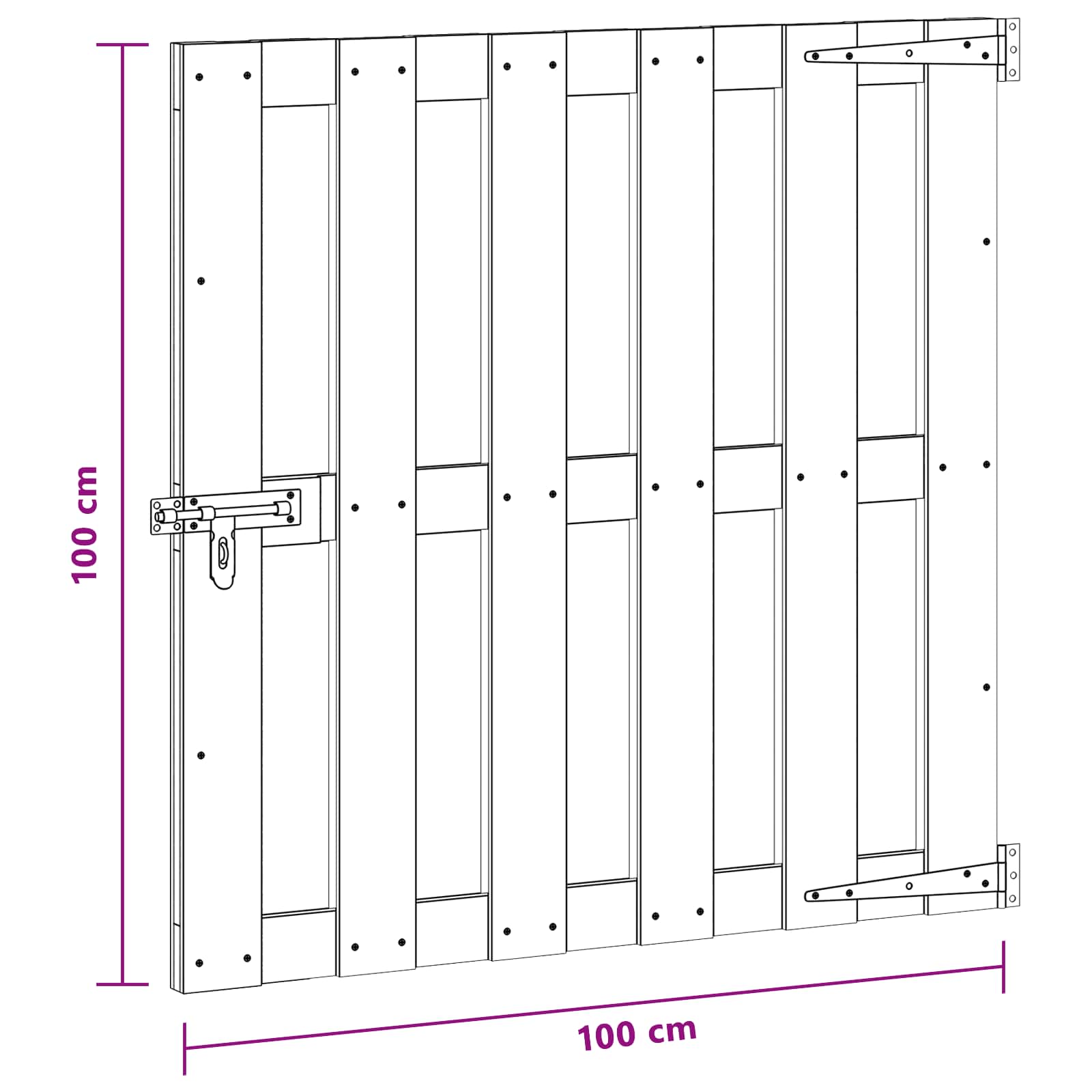 Tuinpoort 100 x 100 cm WPC en Aluminium Zwart is nu te koop bij PeponiXL, paradijselijk wonen!