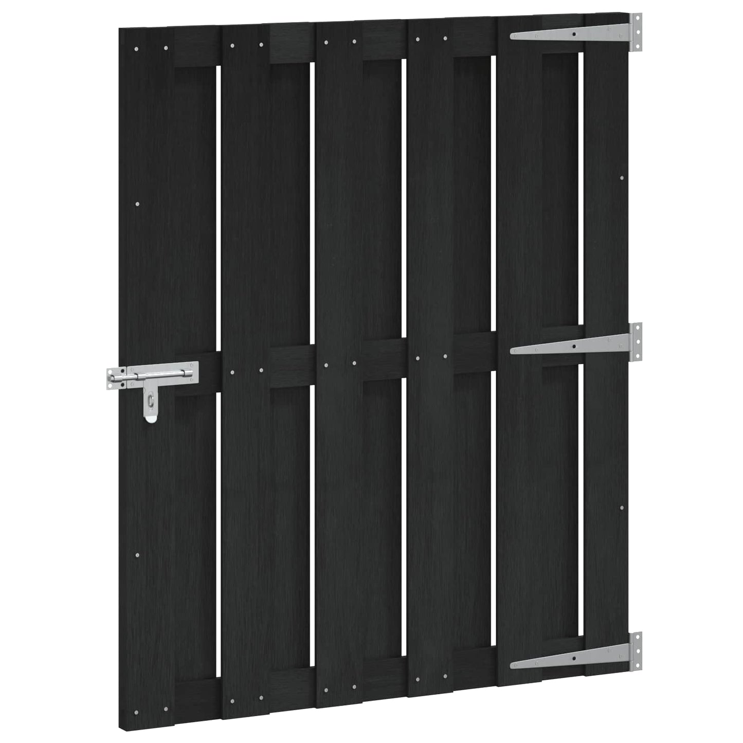 Tuinpoort 100 x 112 cm WPC en Aluminium Zwart is nu te koop bij PeponiXL, paradijselijk wonen!