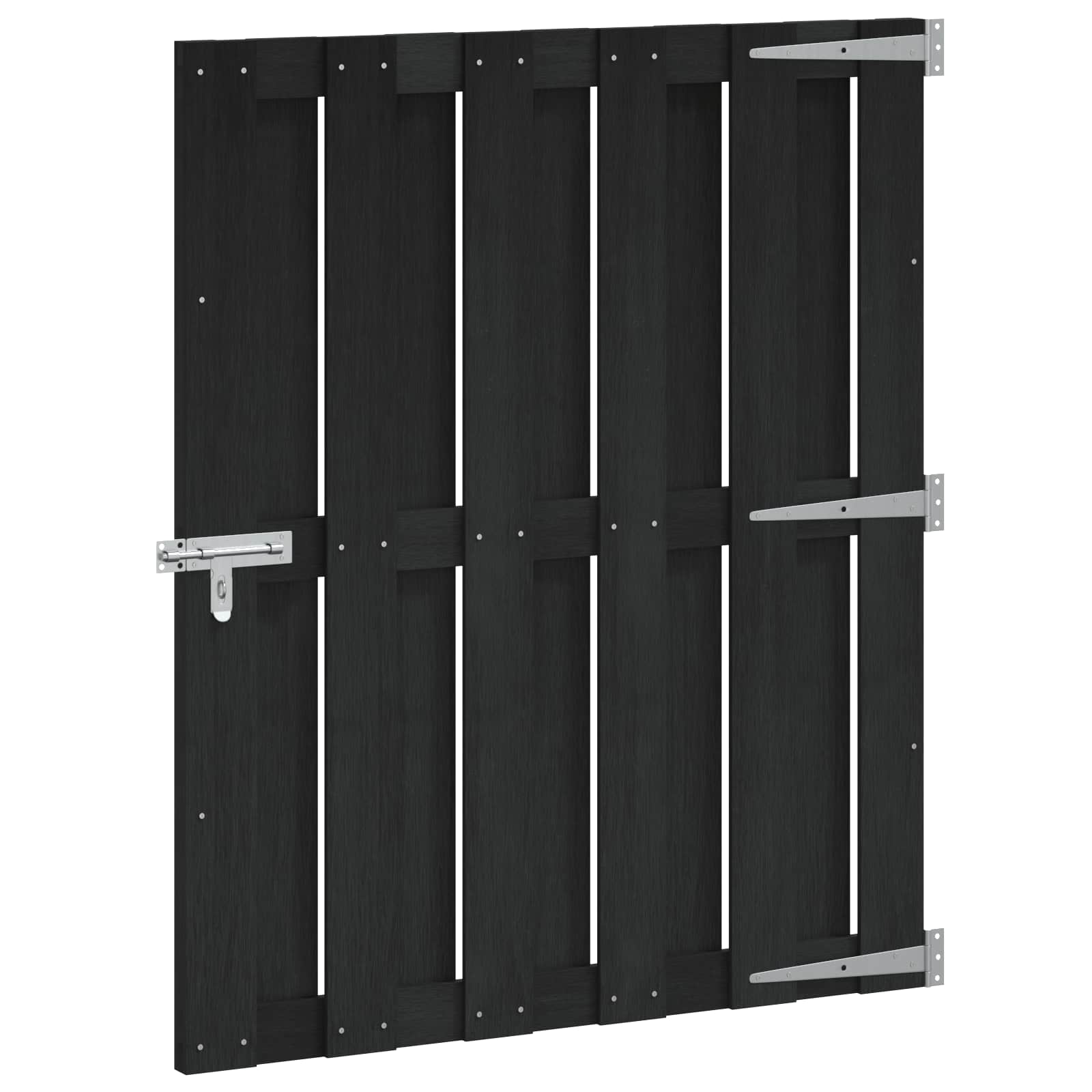 Tuinpoort 100 x 112 cm WPC en Aluminium Zwart is nu te koop bij PeponiXL, paradijselijk wonen!