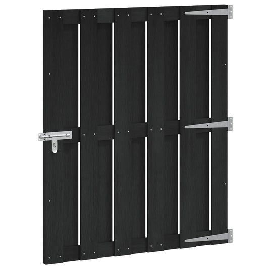 Tuinpoort 100 x 112 cm WPC en Aluminium Zwart is nu te koop bij PeponiXL, paradijselijk wonen!