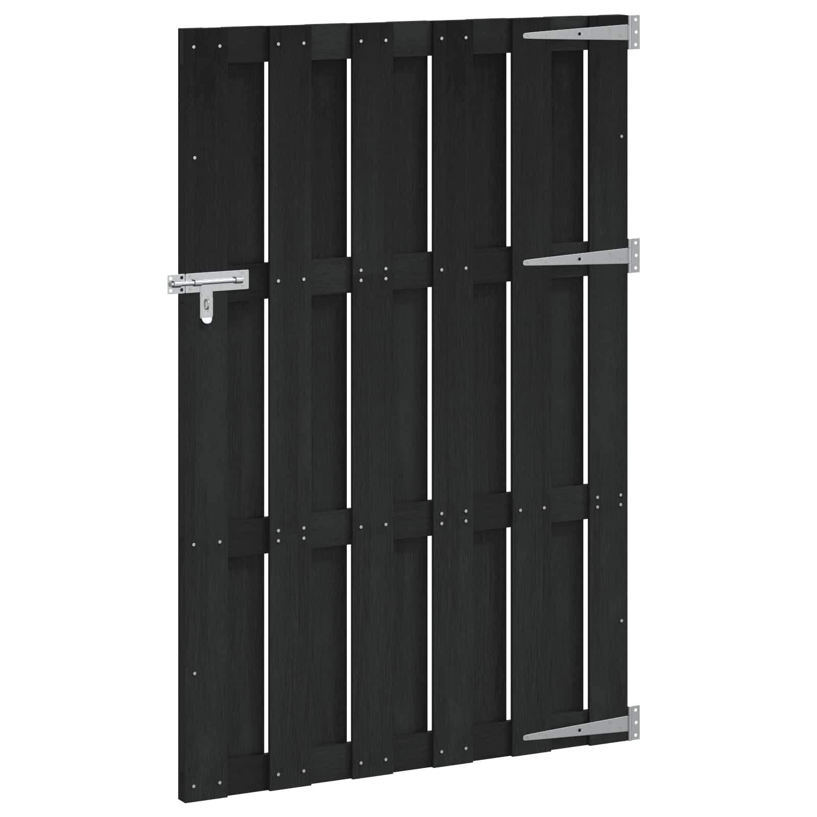 Tuinpoort 100 x 150 cm WPC en Aluminium Zwart is nu te koop bij PeponiXL, paradijselijk wonen!