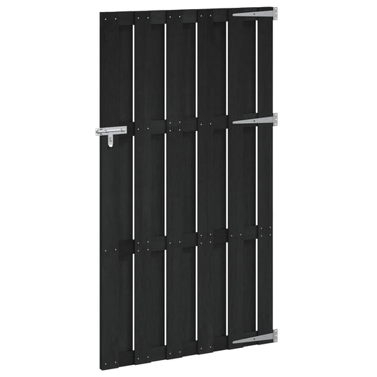 Tuinpoort 100 x 180 cm WPC en Aluminium Zwart is nu te koop bij PeponiXL, paradijselijk wonen!