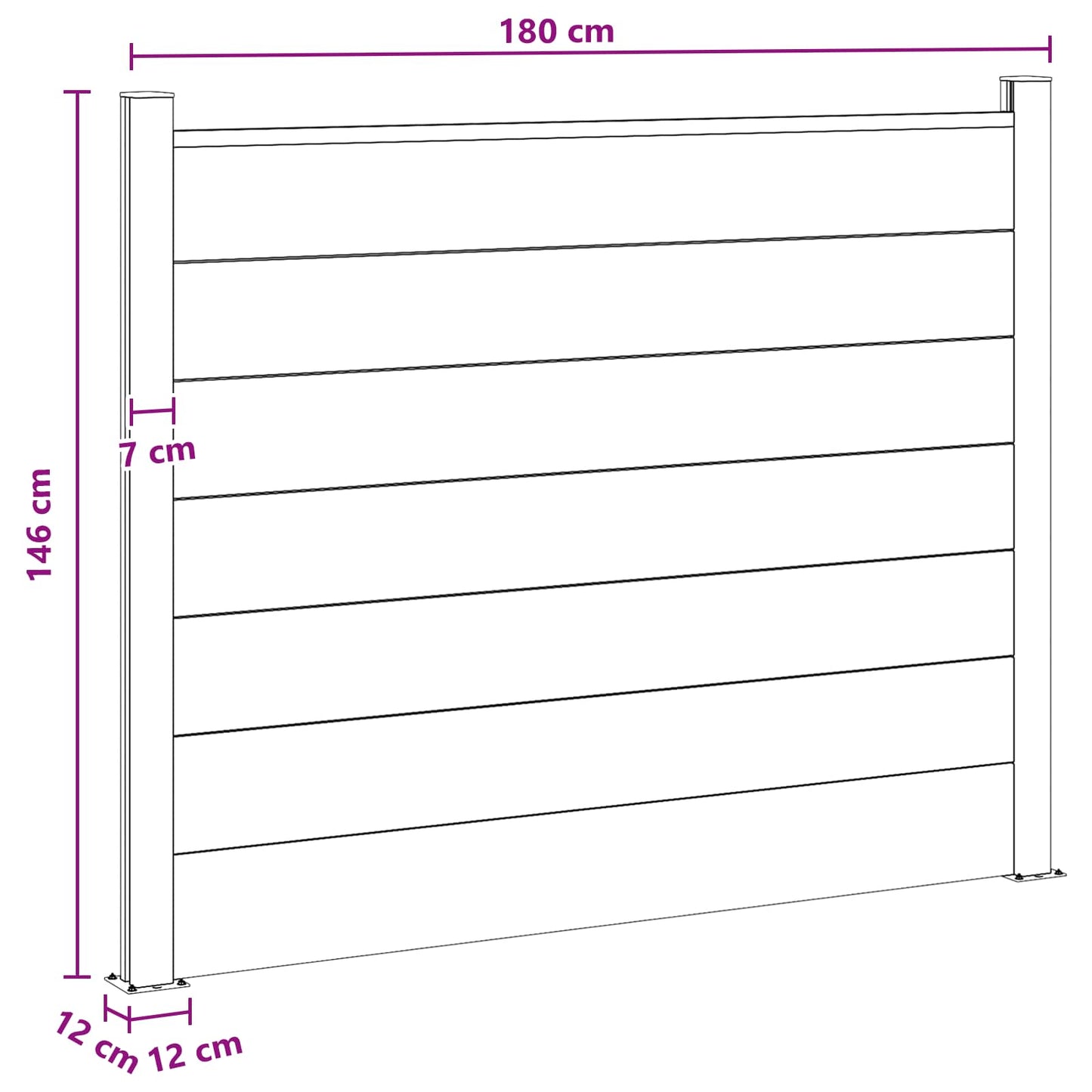 Hekpaneel WPC en Aluminium Zwart is nu te koop bij PeponiXL, paradijselijk wonen!