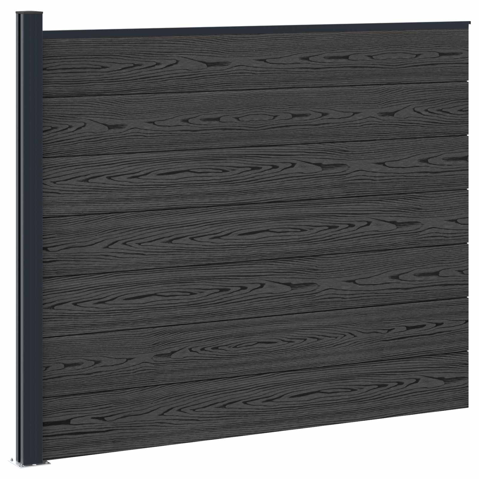 Hekpaneel WPC en Aluminium Zwart is nu te koop bij PeponiXL, paradijselijk wonen!