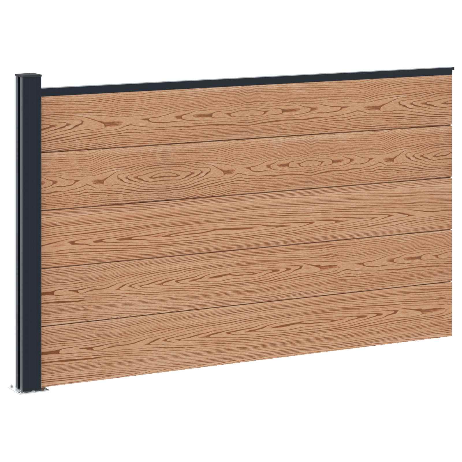 Hekpaneel WPC en Aluminium Bruin is nu te koop bij PeponiXL, paradijselijk wonen!