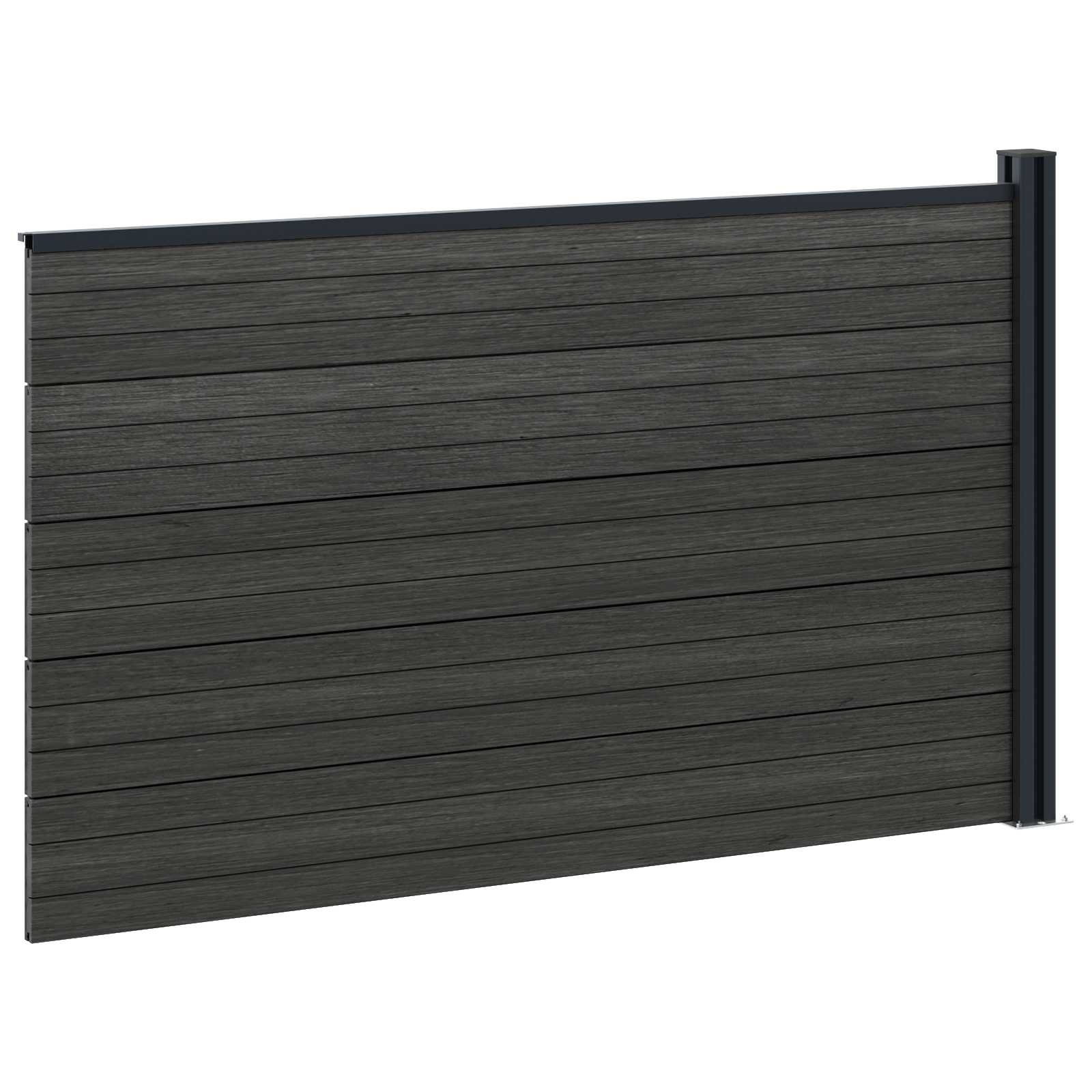Hekpaneel WPC en Aluminium Zwart is nu te koop bij PeponiXL, paradijselijk wonen!