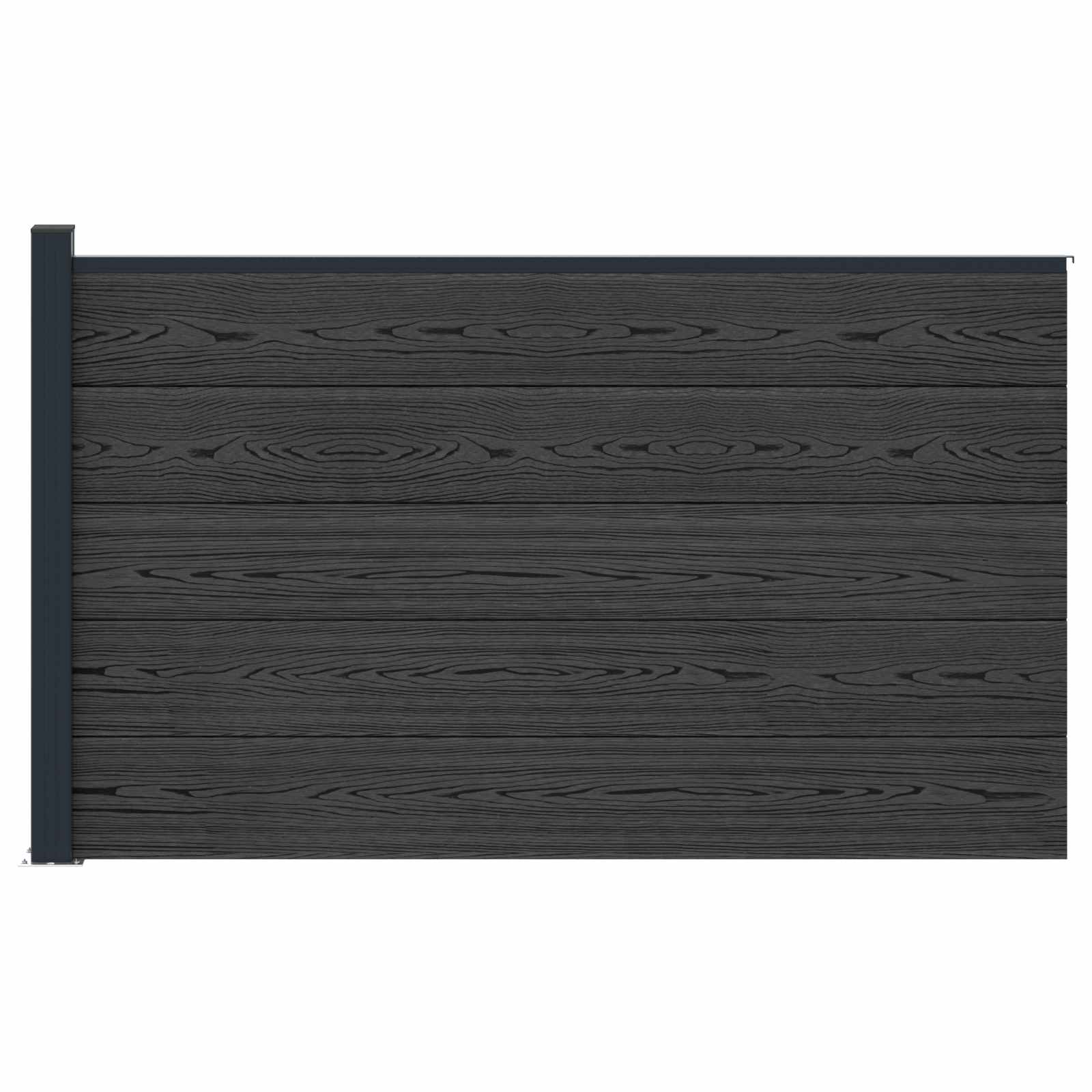 Hekpaneel WPC en Aluminium Zwart is nu te koop bij PeponiXL, paradijselijk wonen!