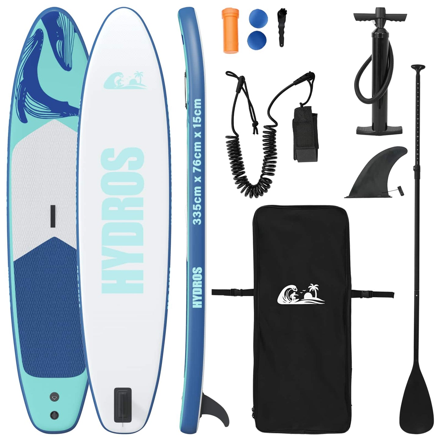 Opblaasbaar Stand Up Paddle Board HYDROS 335 x 76 x 15 cm voor is nu te koop bij PeponiXL, paradijselijk wonen!
