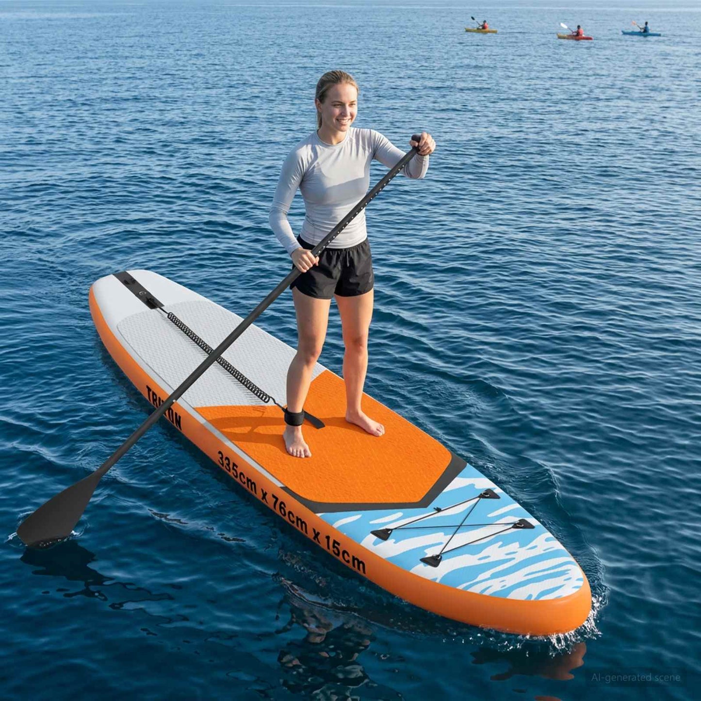 Opblaasbaar Stand Up Paddle Board TRITON 335 x 76 x 15 cm Blauw is nu te koop bij PeponiXL, paradijselijk wonen!