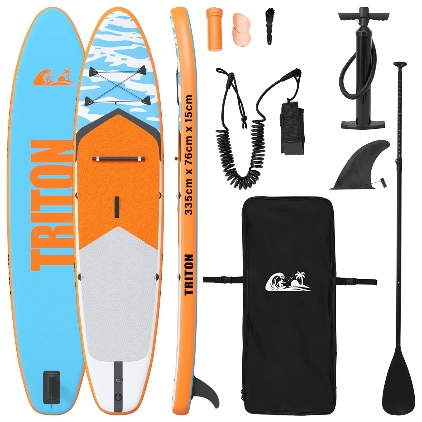 Opblaasbaar Stand Up Paddle Board TRITON 335 x 76 x 15 cm Blauw is nu te koop bij PeponiXL, paradijselijk wonen!