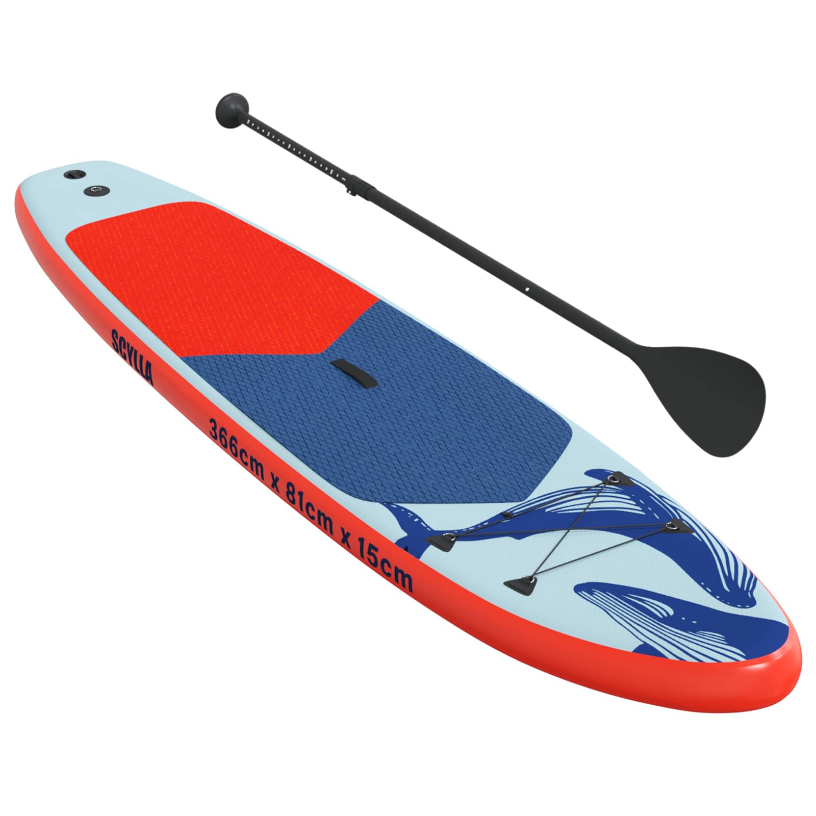 Opblaasbaar Stand Up Paddle Board SCYLLA 366 x 81 x 15 cm Blauw is nu te koop bij PeponiXL, paradijselijk wonen!