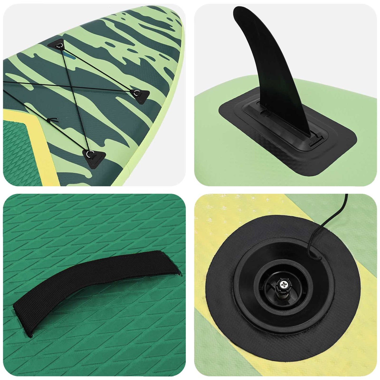 SUP Board met zitplaats 2-in-1 POSEIDON 366 x 81 x 15 cm Groen is nu te koop bij PeponiXL, paradijselijk wonen!