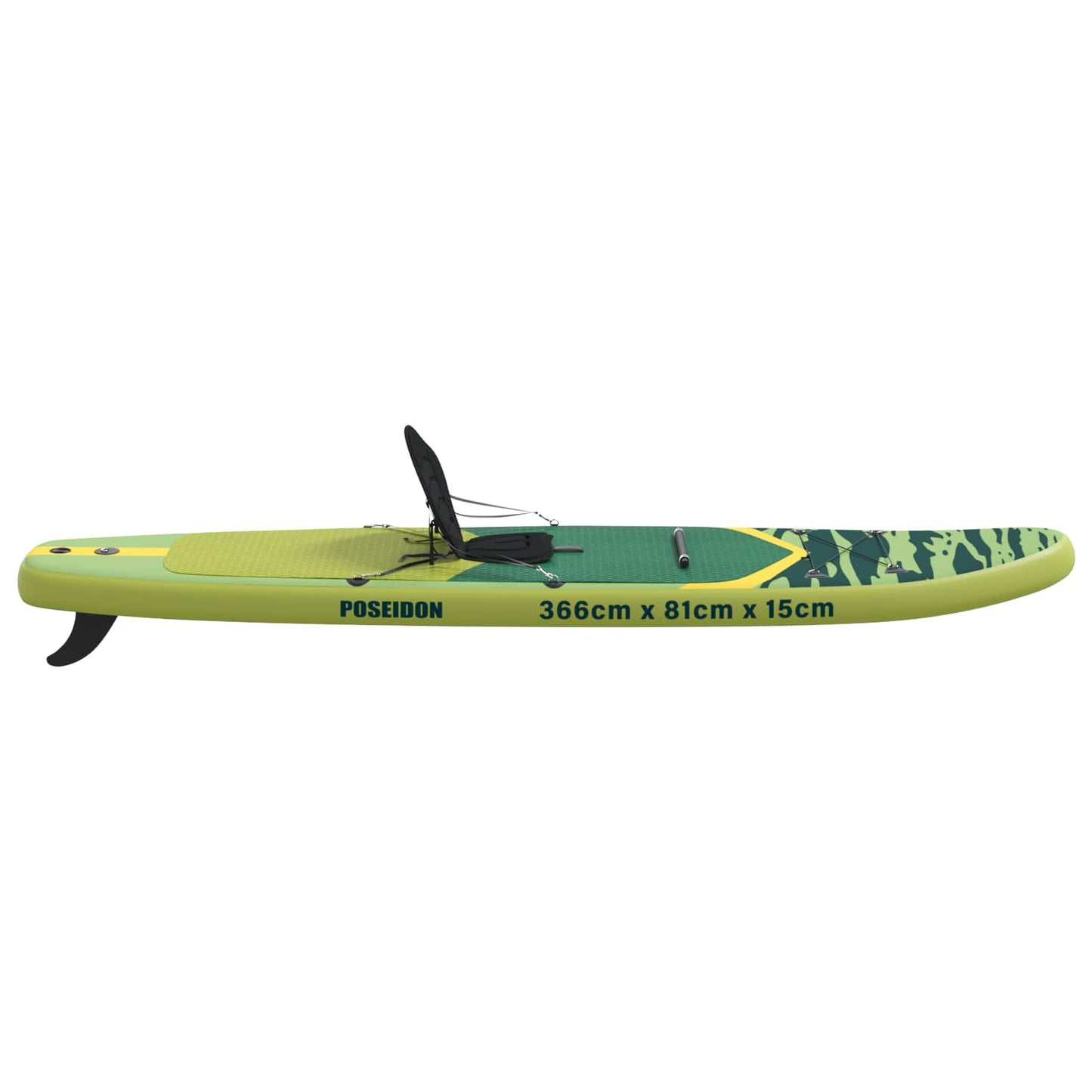 SUP Board met zitplaats 2-in-1 POSEIDON 366 x 81 x 15 cm Groen is nu te koop bij PeponiXL, paradijselijk wonen!
