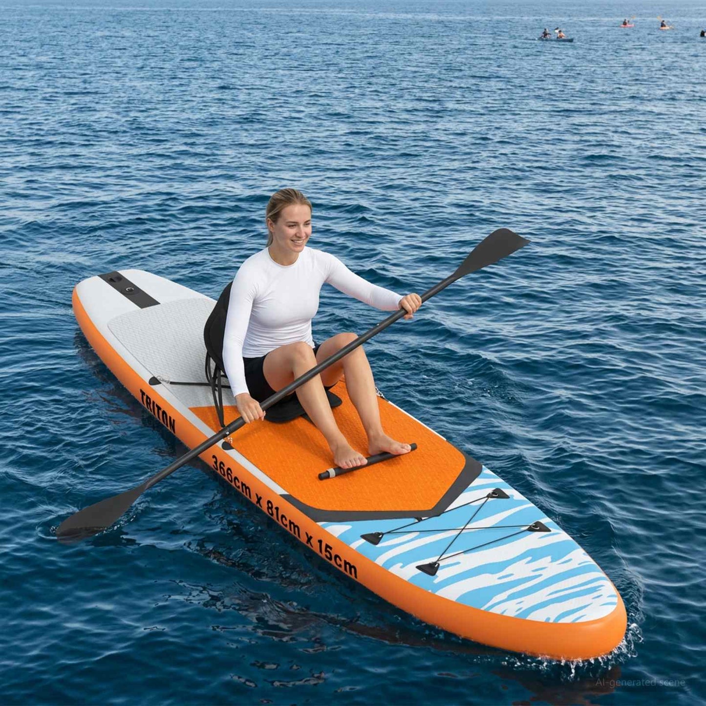 SUP Board met zitplaats 2-in-1 TRITON 366 x 81 x 15 cm Blauw is nu te koop bij PeponiXL, paradijselijk wonen!