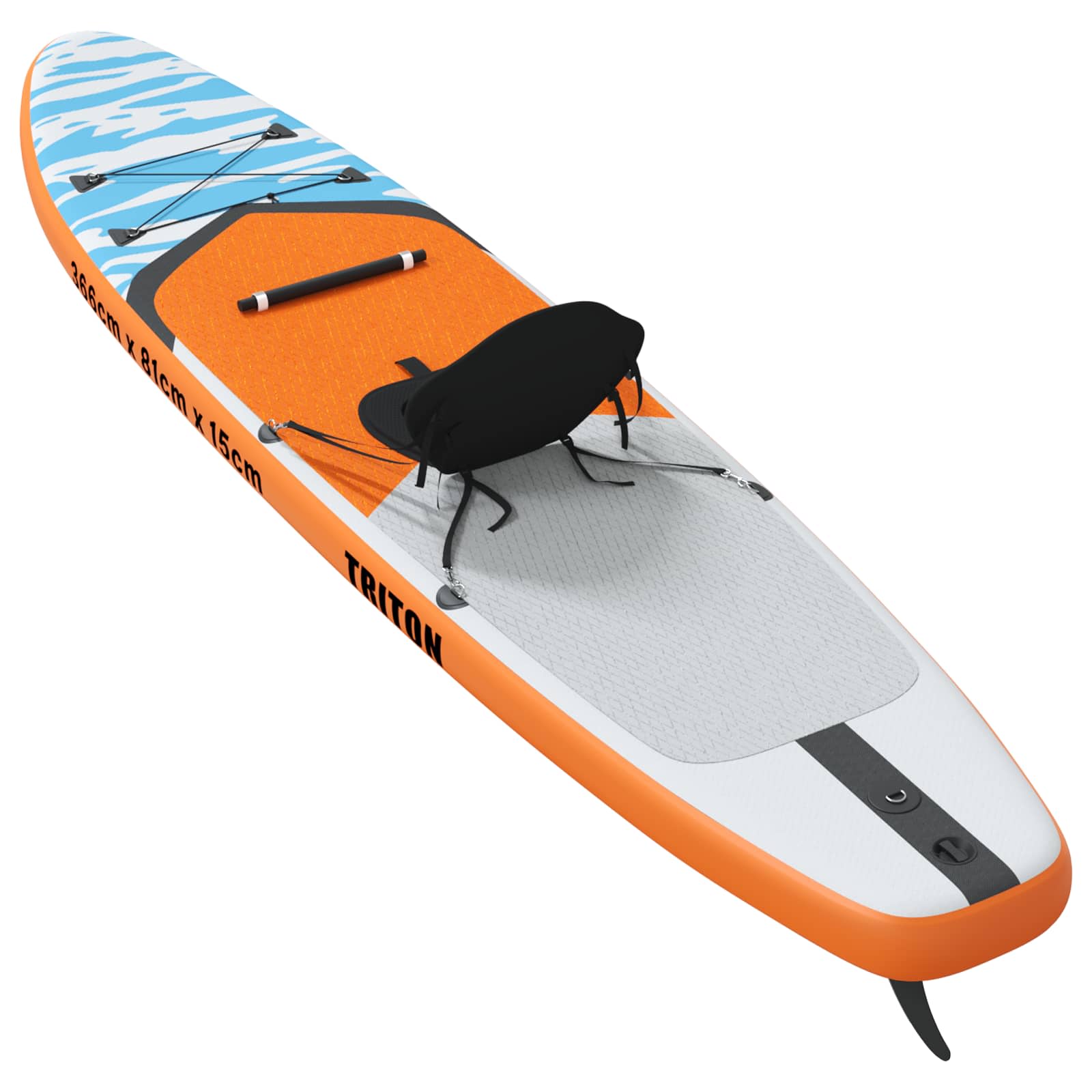 SUP Board met zitplaats 2-in-1 TRITON 366 x 81 x 15 cm Blauw is nu te koop bij PeponiXL, paradijselijk wonen!