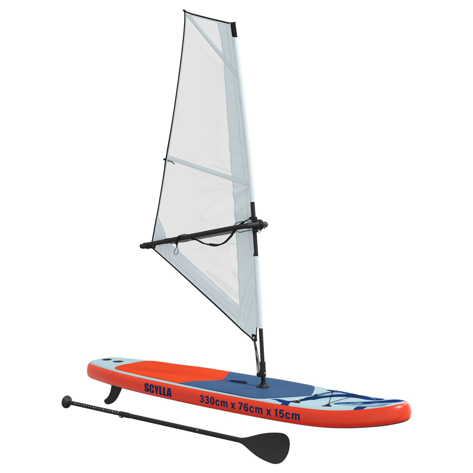 Opblaasbaar SUP Board met Zeil SCYLLA 330 x 76 x 15 cm Blauw is nu te koop bij PeponiXL, paradijselijk wonen!