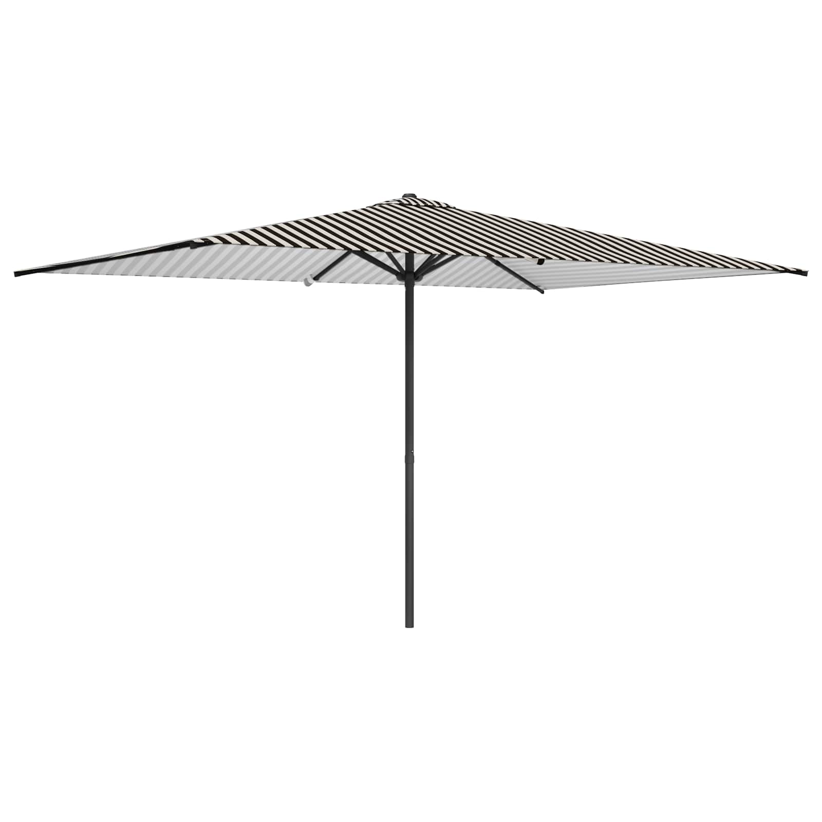 Tuinparasol 200 x 300 cm Polyester Rechthoekig Zwart en Wit is nu te koop bij PeponiXL, paradijselijk wonen!