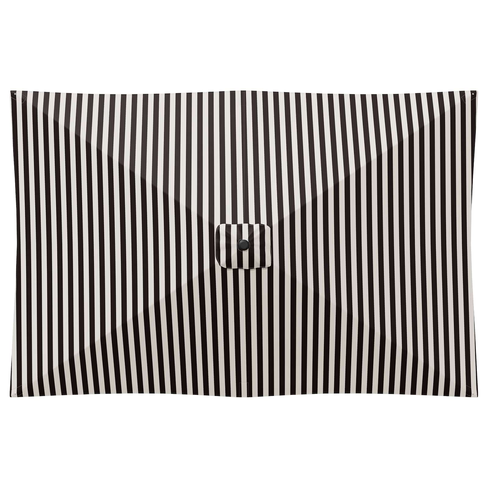 Tuinparasol 200 x 300 cm Polyester Rechthoekig Zwart en Wit is nu te koop bij PeponiXL, paradijselijk wonen!