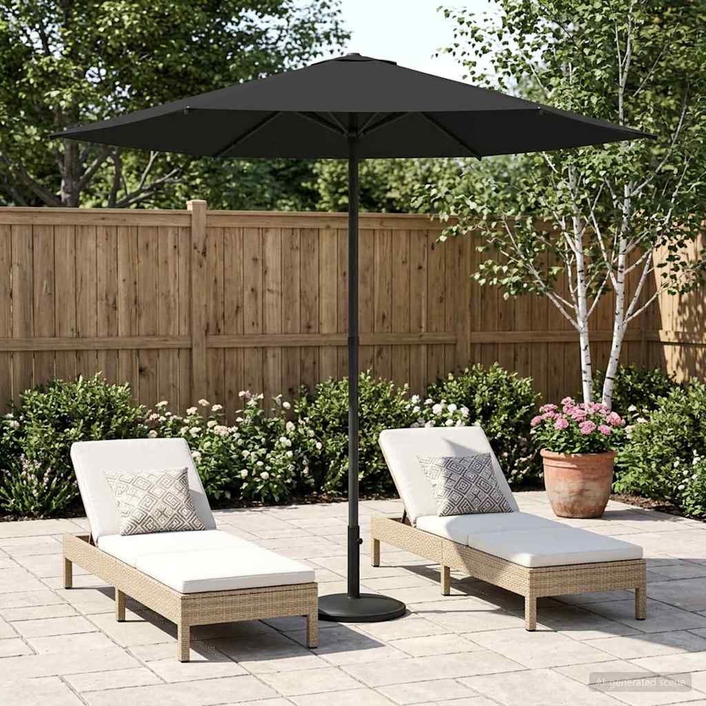 Tuinparasol 230 x 230 cm Polyester Rechthoekig Antracietkleurig is nu te koop bij PeponiXL, paradijselijk wonen!