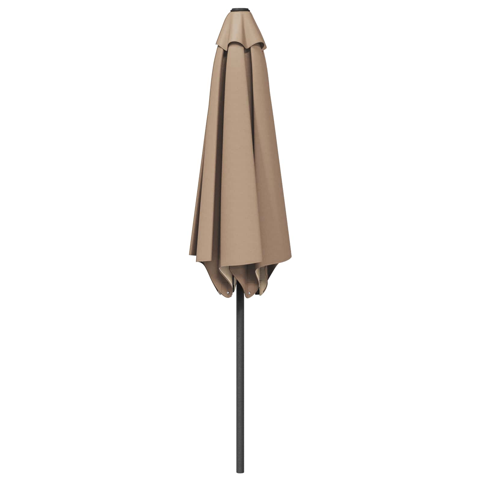 Tuinparasol 270 x 270 cm Polyester Rechthoekig Taupe is nu te koop bij PeponiXL, paradijselijk wonen!