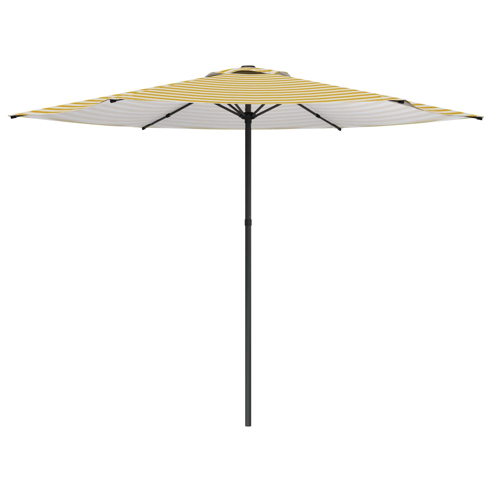 Tuinparasol 300 x 300 cm Polyester Rechthoekig Geel en Wit is nu te koop bij PeponiXL, paradijselijk wonen!