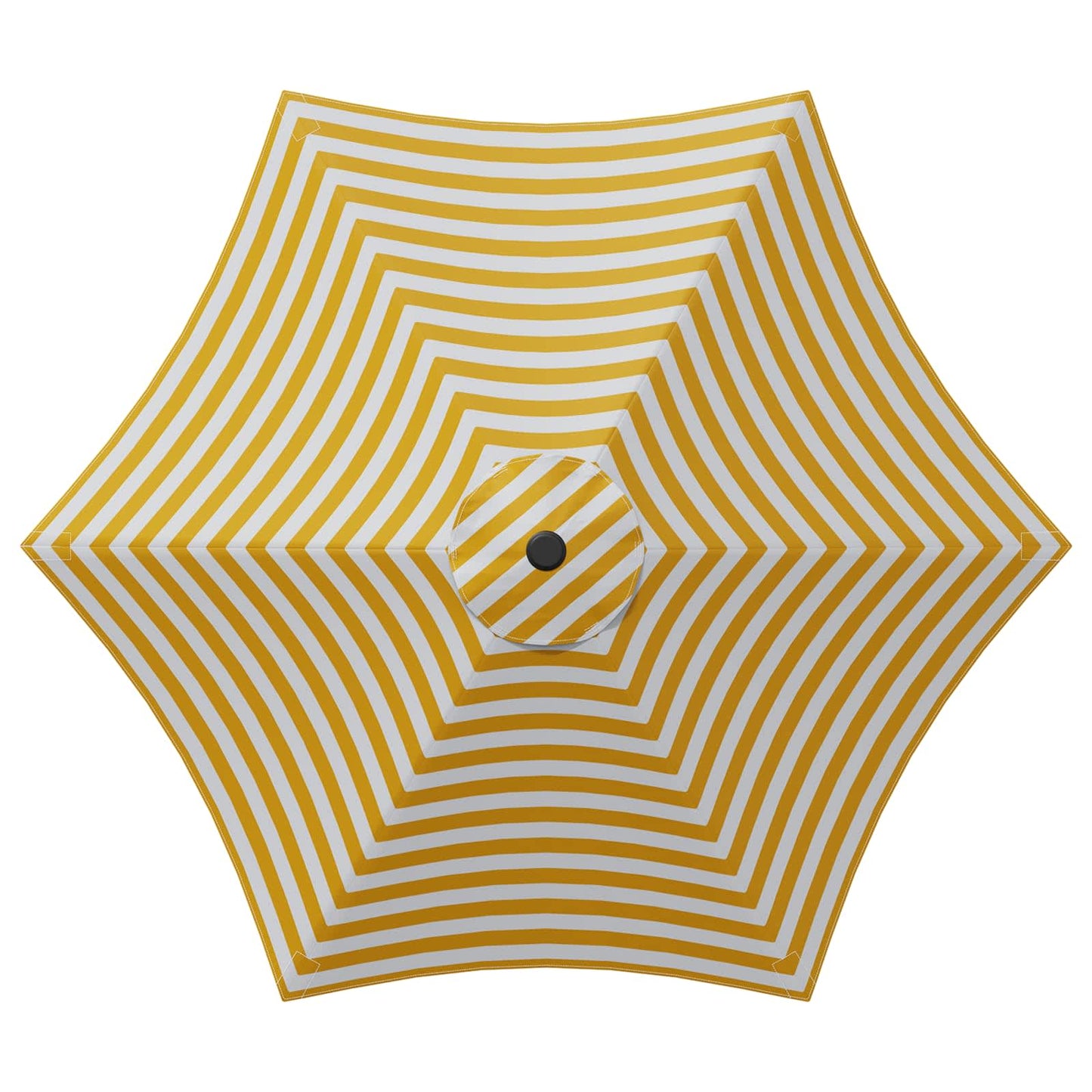 Tuinparasol 300 x 300 cm Polyester Rechthoekig Geel en Wit is nu te koop bij PeponiXL, paradijselijk wonen!