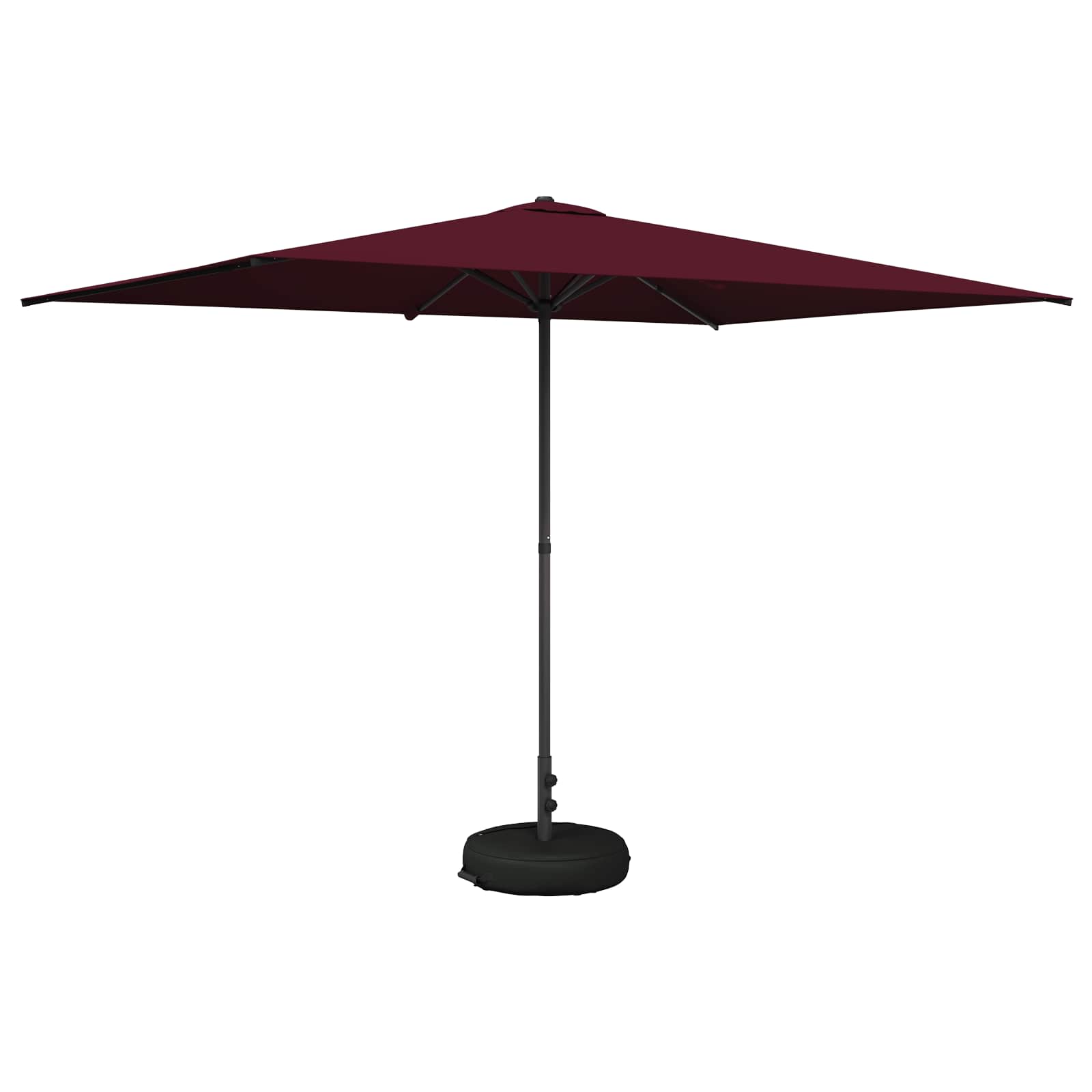 Tuinparasol met Basis 200 x 300 cm Polyester Rechthoekig is nu te koop bij PeponiXL, paradijselijk wonen!