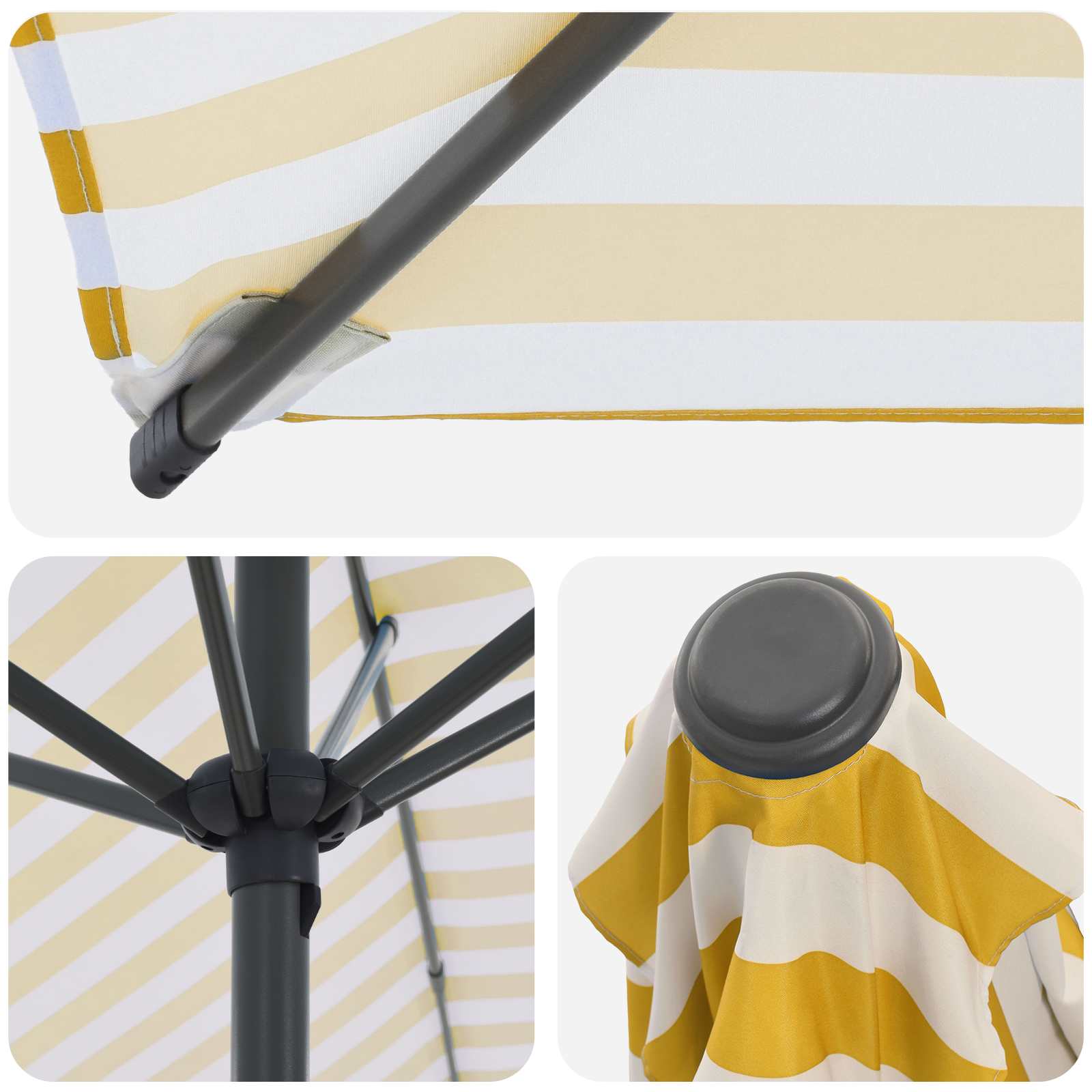 Tuinparasol met Basis 200 x 300 cm Polyester Rechthoekig is nu te koop bij PeponiXL, paradijselijk wonen!