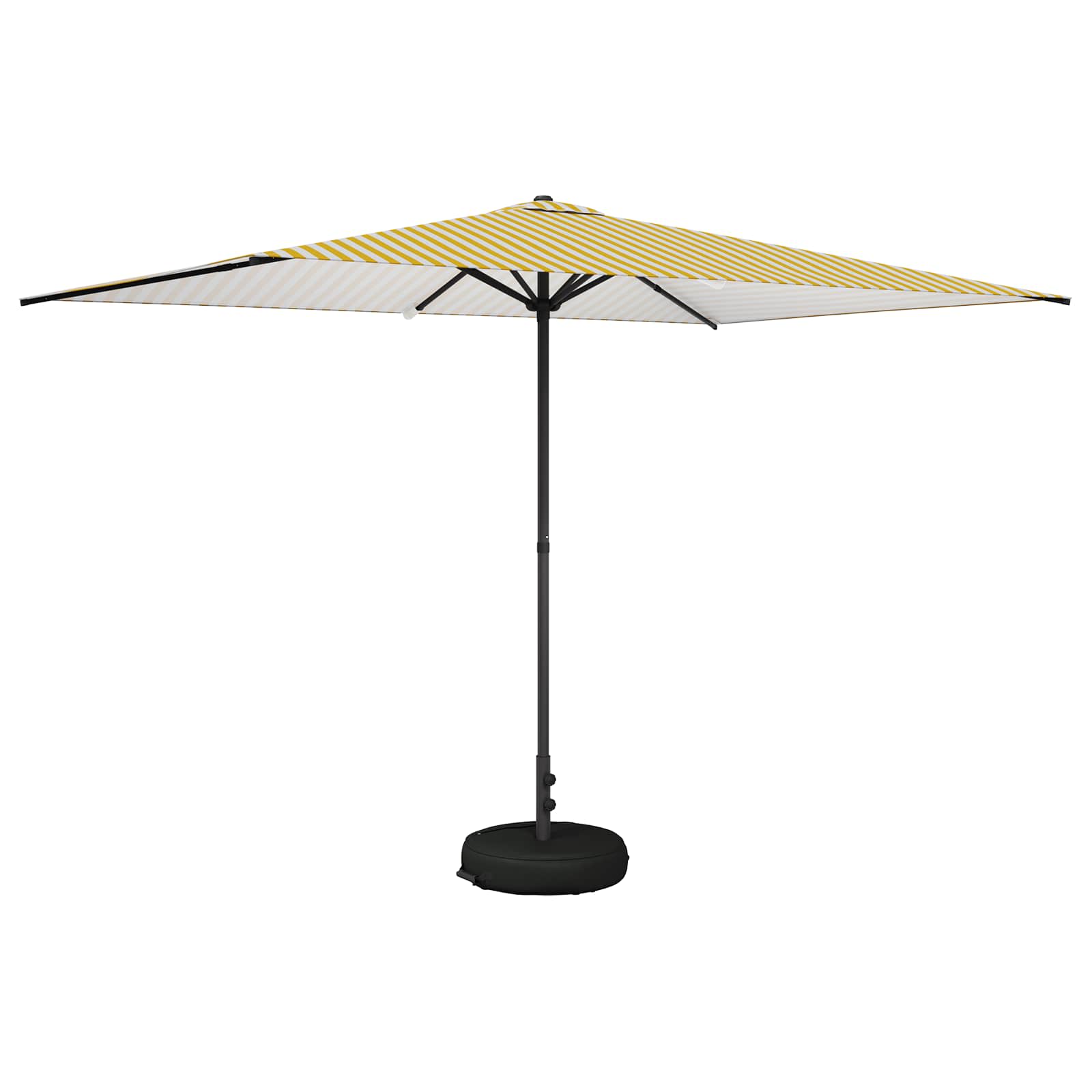 Tuinparasol met Basis 200 x 300 cm Polyester Rechthoekig is nu te koop bij PeponiXL, paradijselijk wonen!