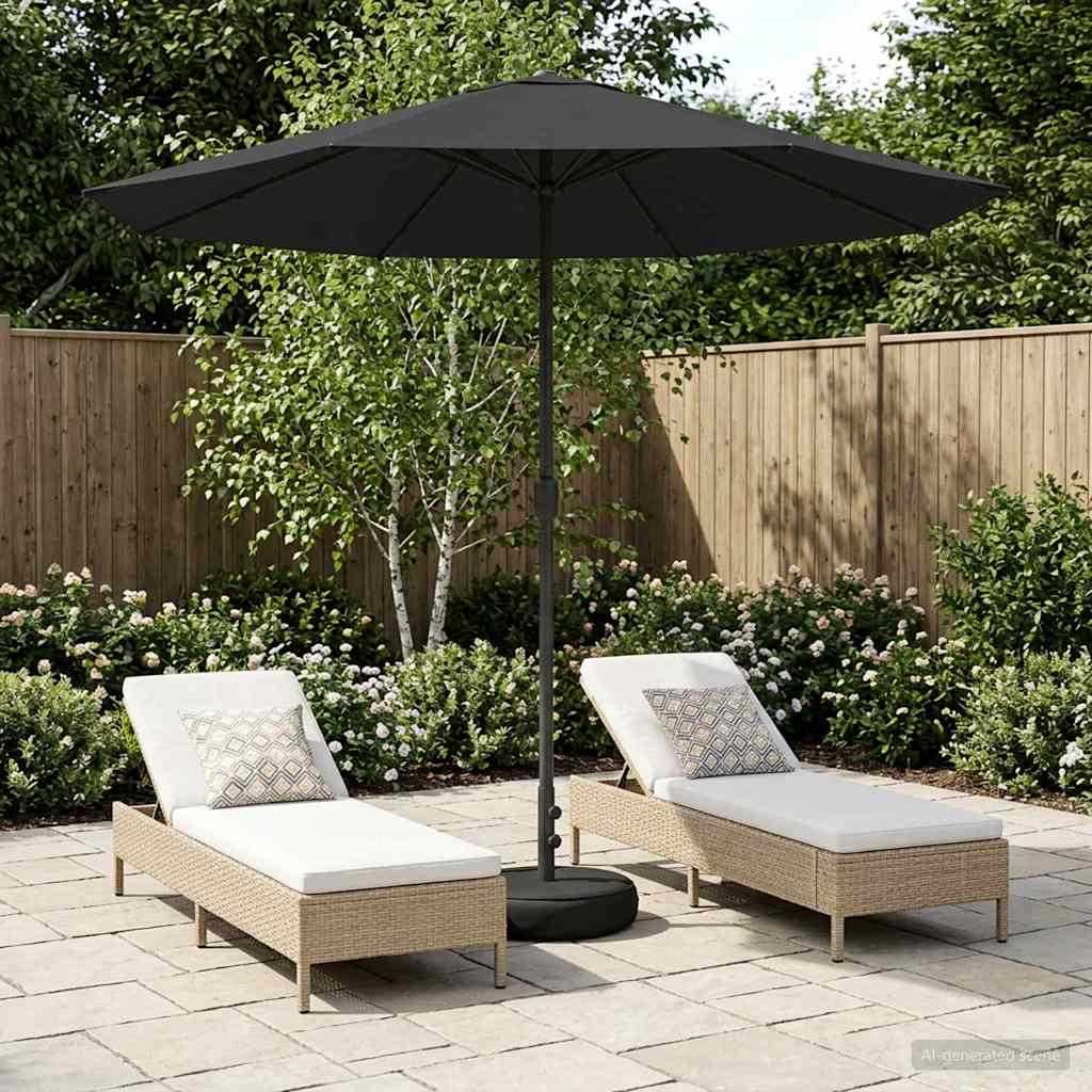 Tuinparasol met Basis 230 x 230 cm Polyester Rechthoekig