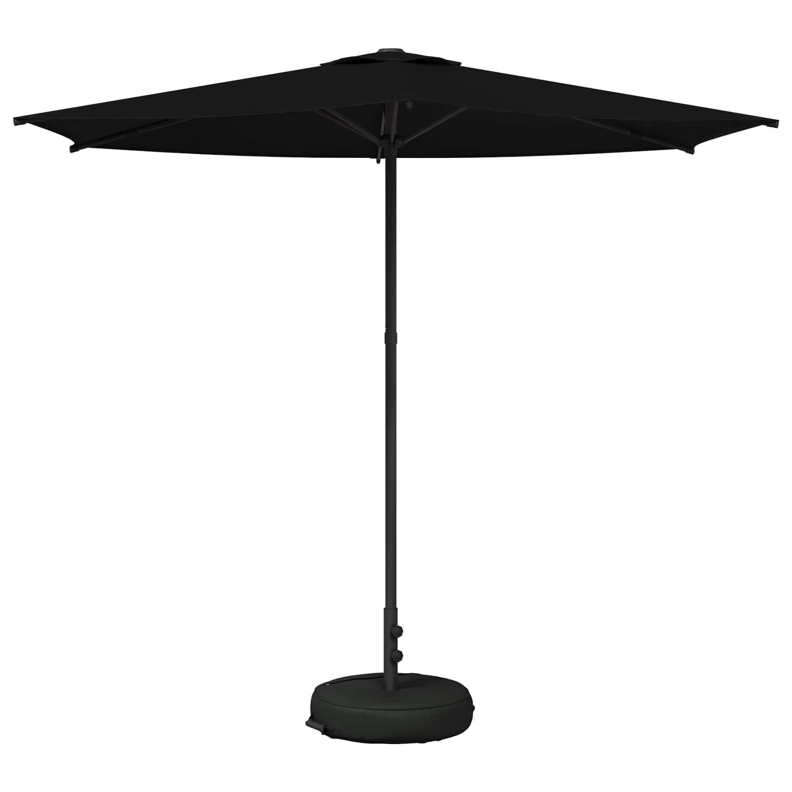 Tuinparasol met Basis 270 x 270 cm Polyester Rechthoekig Zwart is nu te koop bij PeponiXL, paradijselijk wonen!