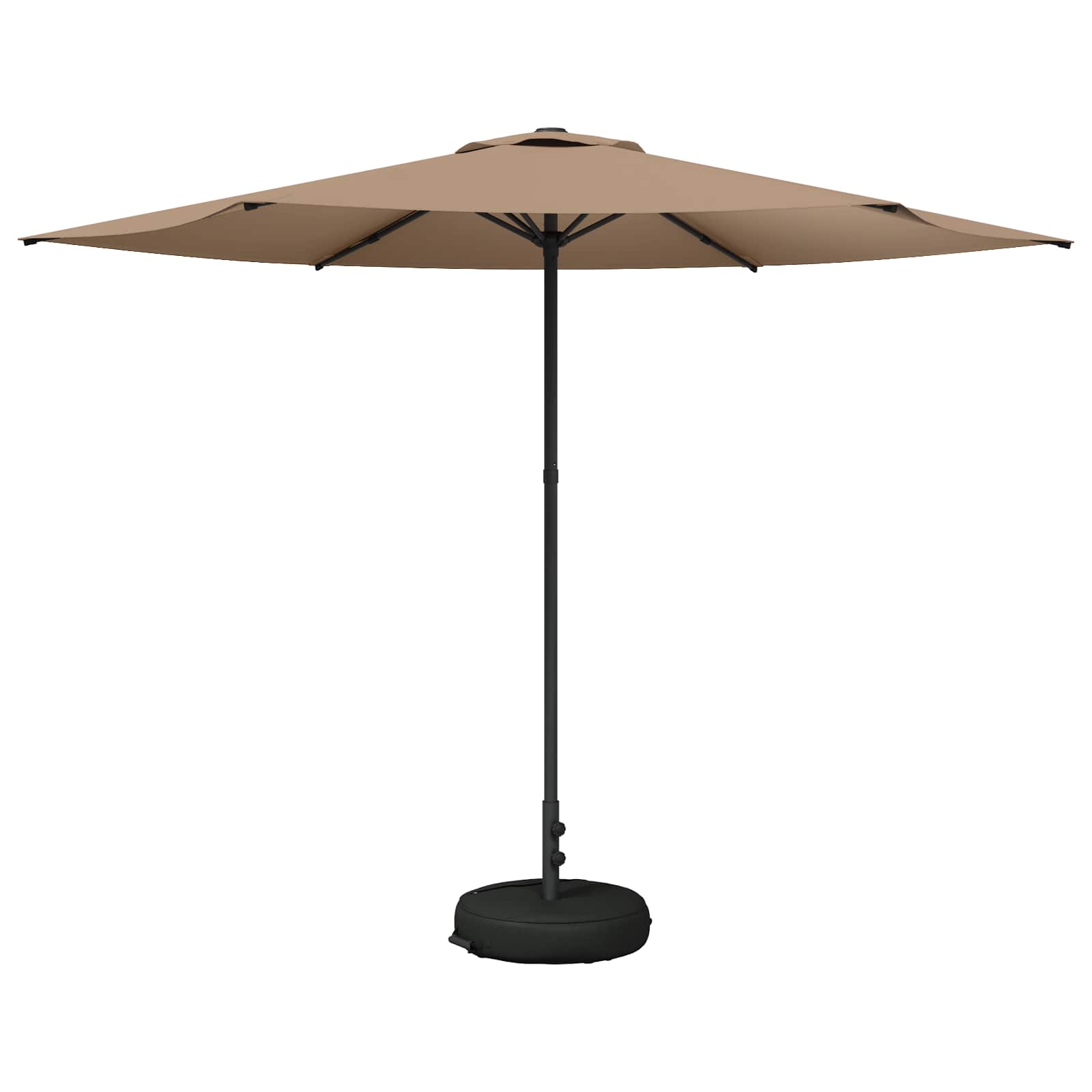 Tuinparasol met Basis 300 x 300 cm Polyester Rechthoekig Taupe is nu te koop bij PeponiXL, paradijselijk wonen!