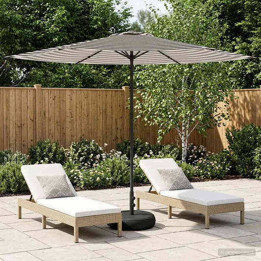 Tuinparasol met Basis 300 x 300 cm Polyester Rechthoekig is nu te koop bij PeponiXL, paradijselijk wonen!