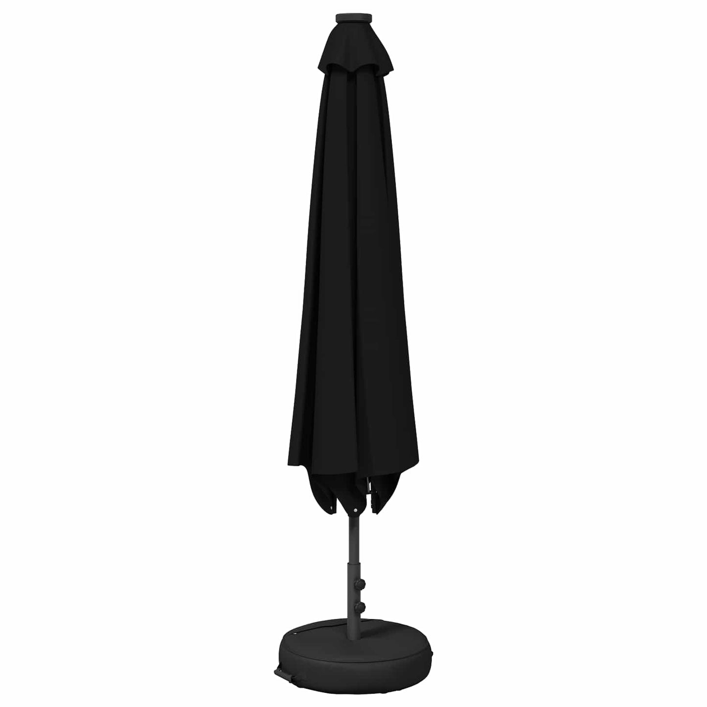 Tuinparasol met LED-lampen en voet 200 x 300 cm Polyester Zwart is nu te koop bij PeponiXL, paradijselijk wonen!