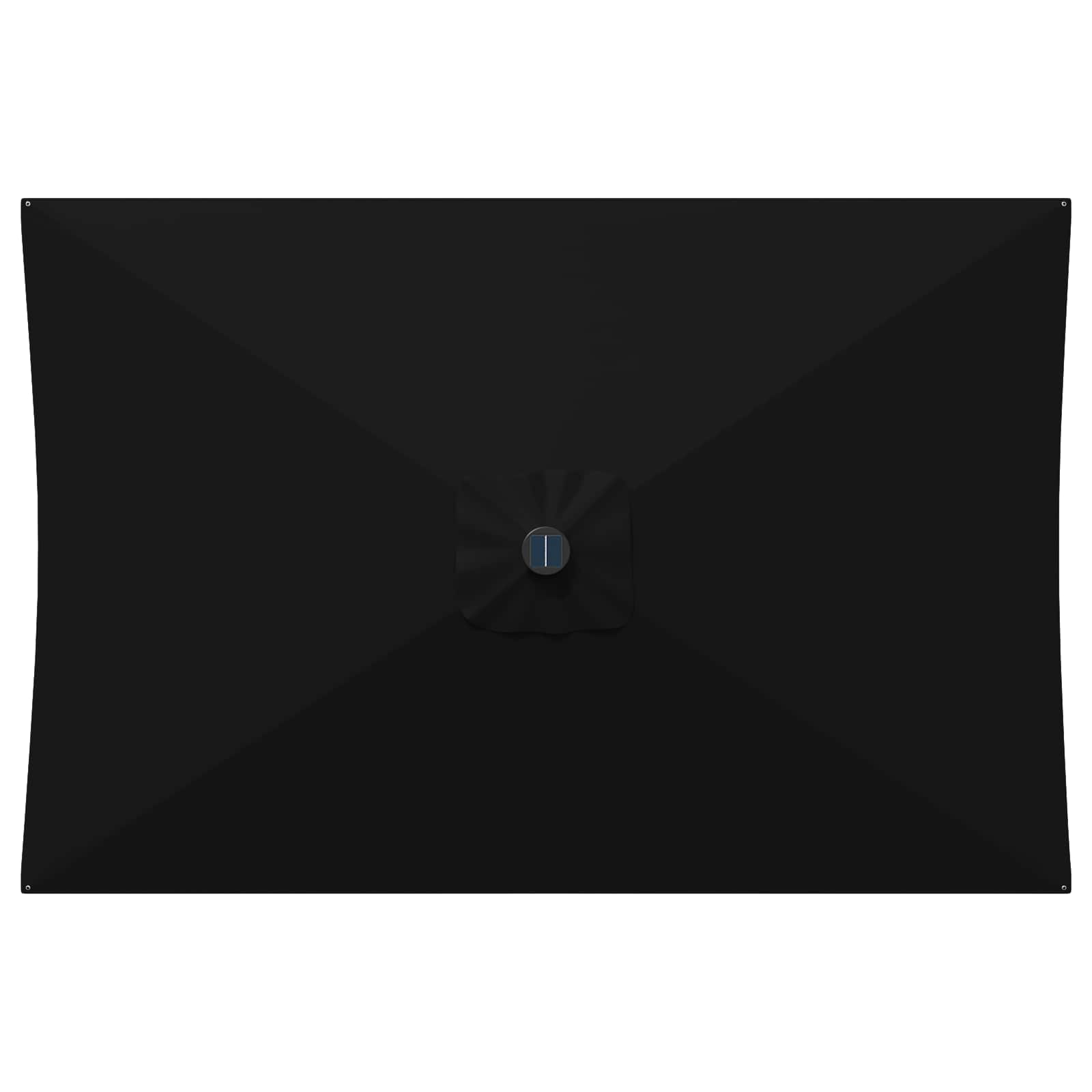 Tuinparasol met LED-lampen en voet 200 x 300 cm Polyester Zwart is nu te koop bij PeponiXL, paradijselijk wonen!