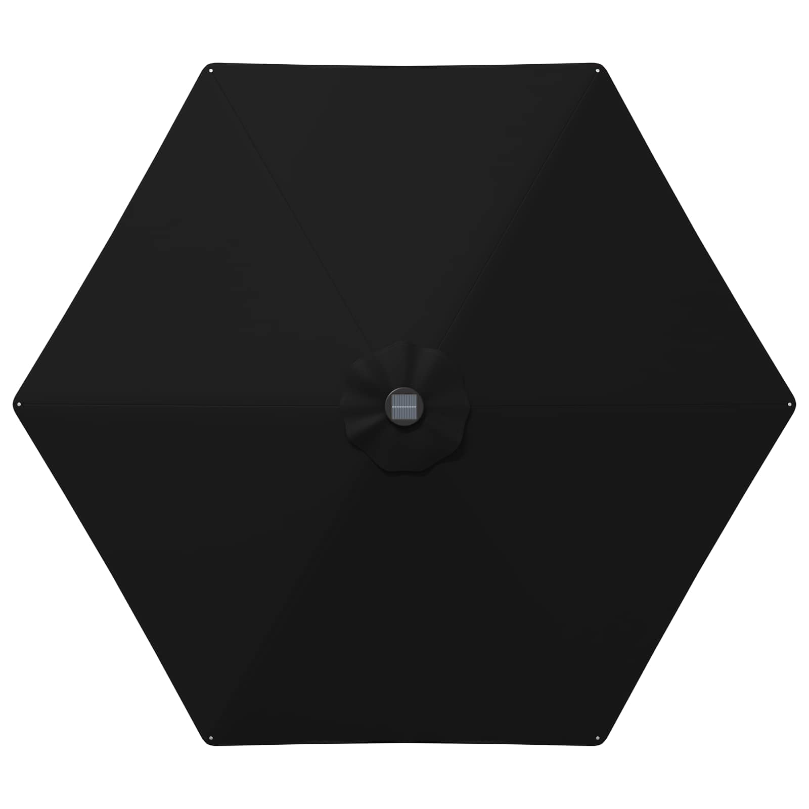Tuinparasol met LED-lampen en voet 270 x 270 cm Polyester Zwart is nu te koop bij PeponiXL, paradijselijk wonen!
