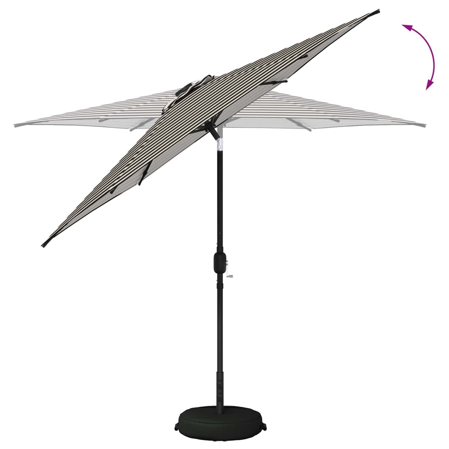 Tuinparasol met LED-lampen en voet 270 x 270 cm Polyester is nu te koop bij PeponiXL, paradijselijk wonen!
