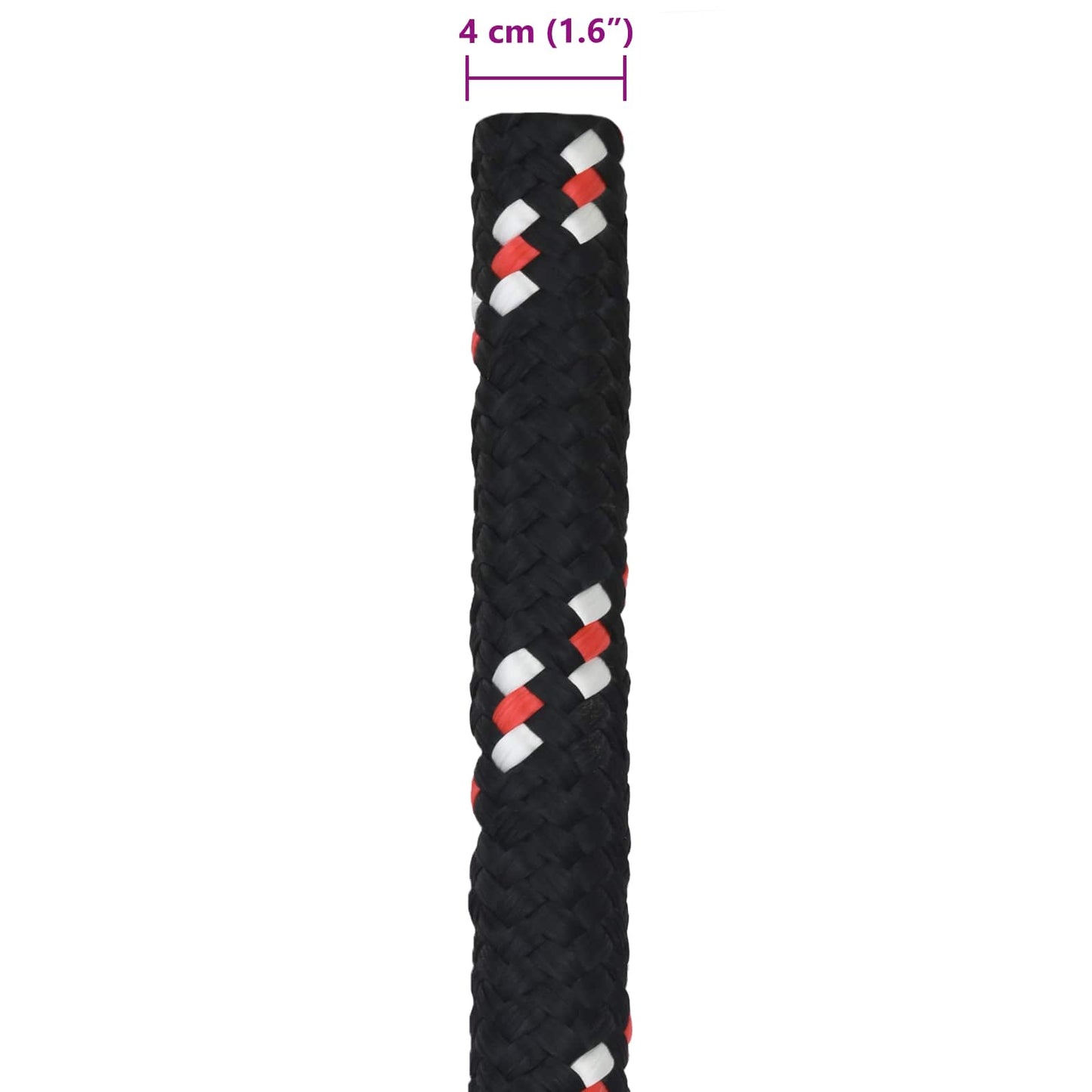 Boottouw 4 mm 10 m Zwart en Rood is nu te koop bij PeponiXL, paradijselijk wonen!