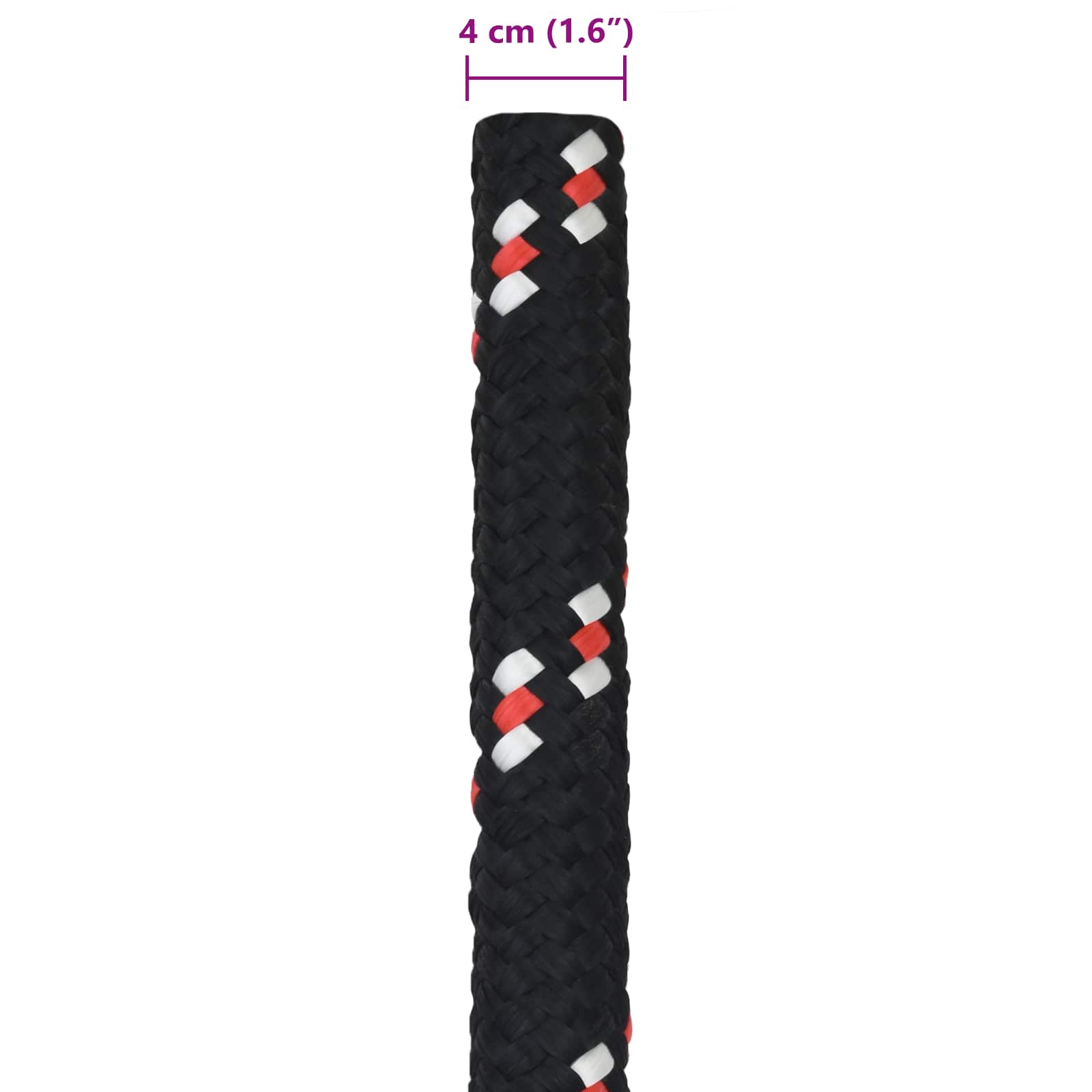 Boottouw 4 mm 10 m Zwart en Rood is nu te koop bij PeponiXL, paradijselijk wonen!