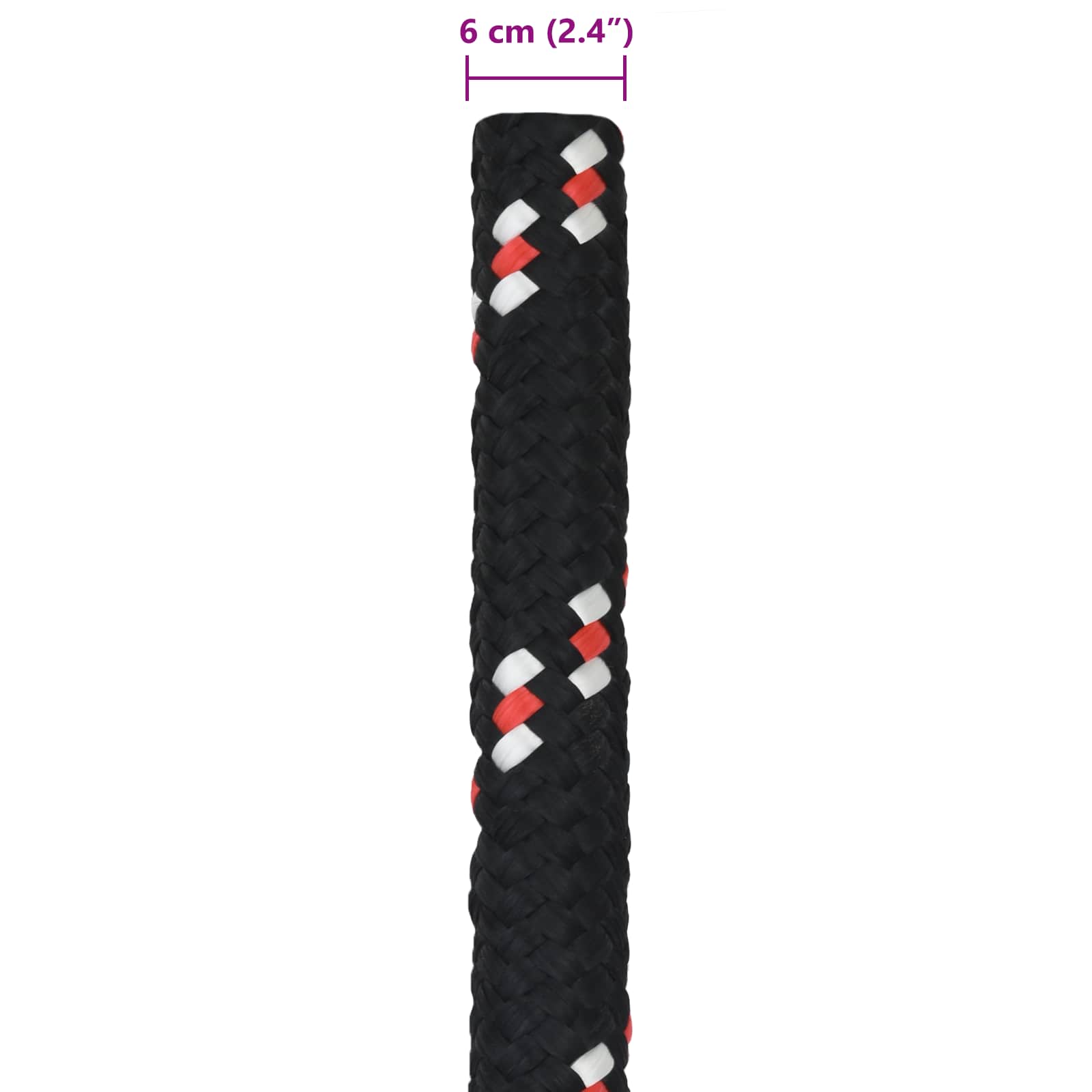 Boottouw 6 mm 5 m Zwart en Rood is nu te koop bij PeponiXL, paradijselijk wonen!