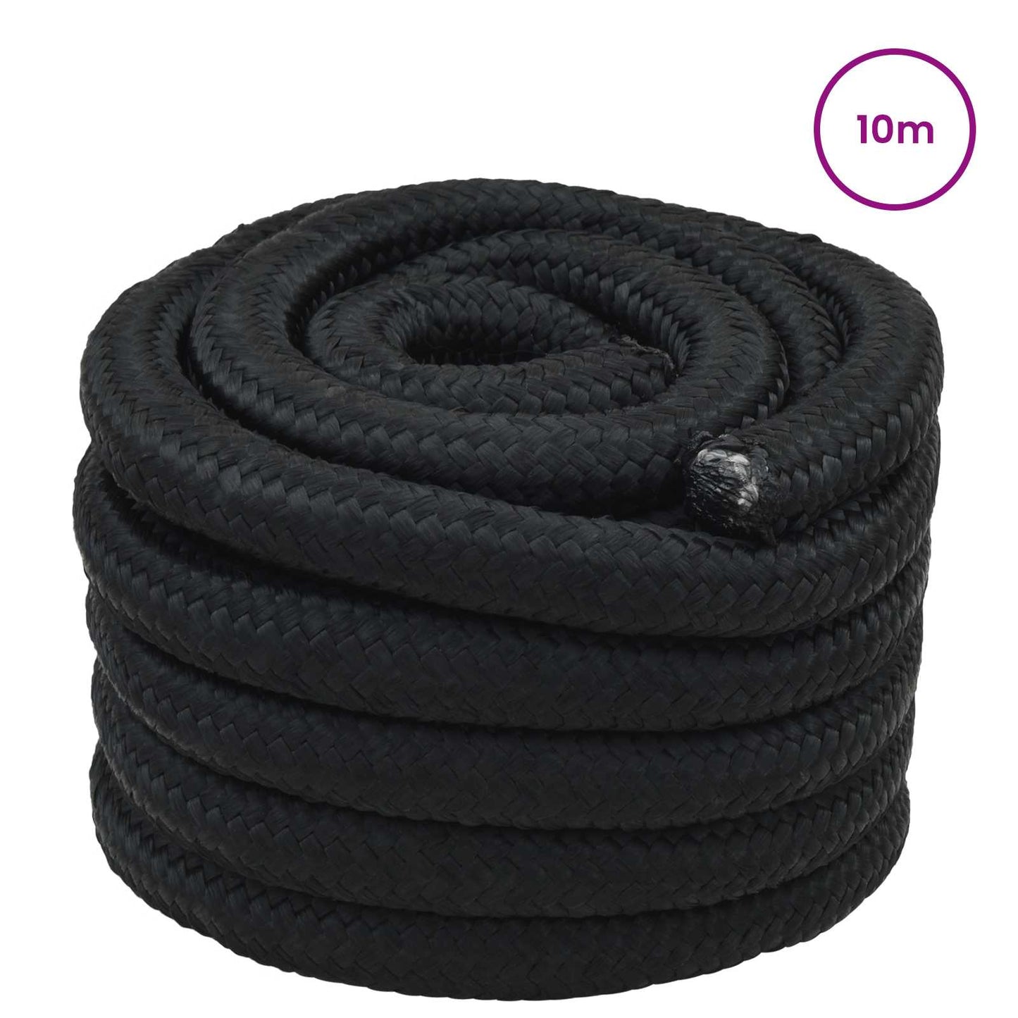 Boottouw 10 m 4 Zwart PP